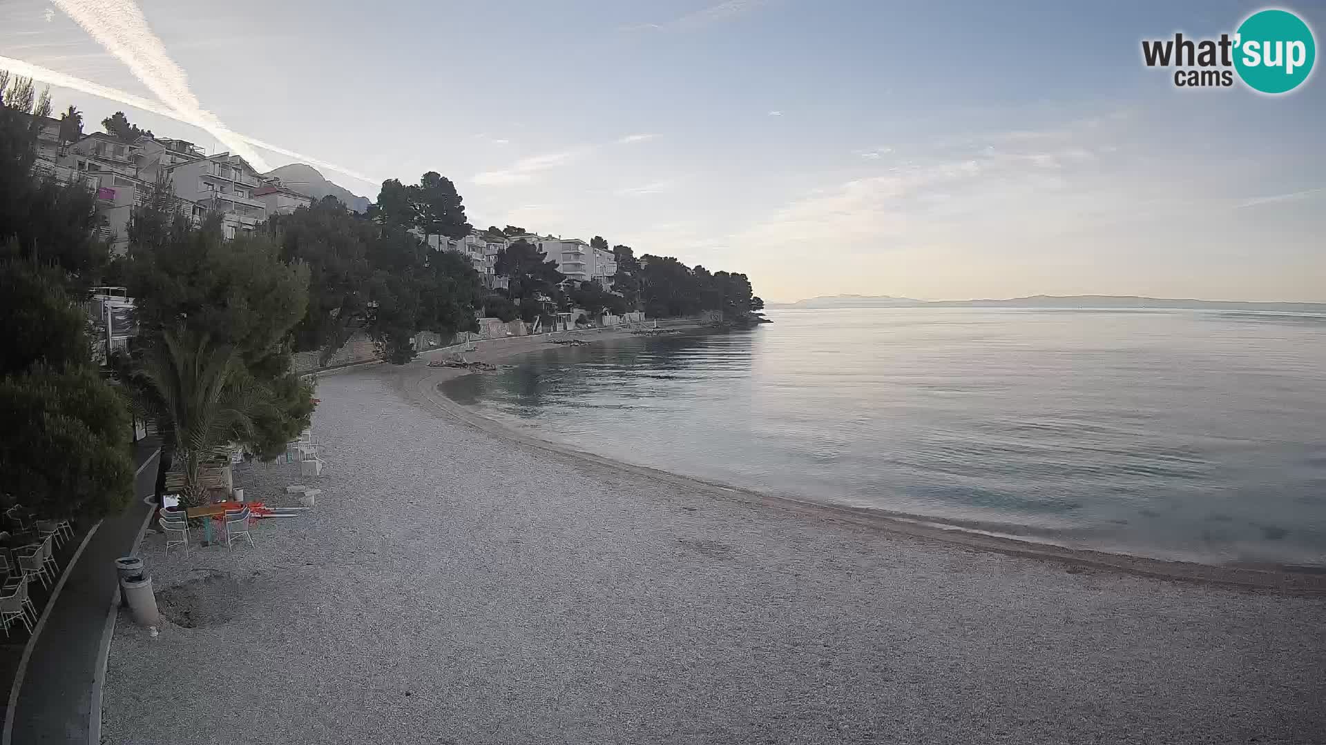 Webcam Spiaggia Lučica Brela – Vista live sulla costa adriatica