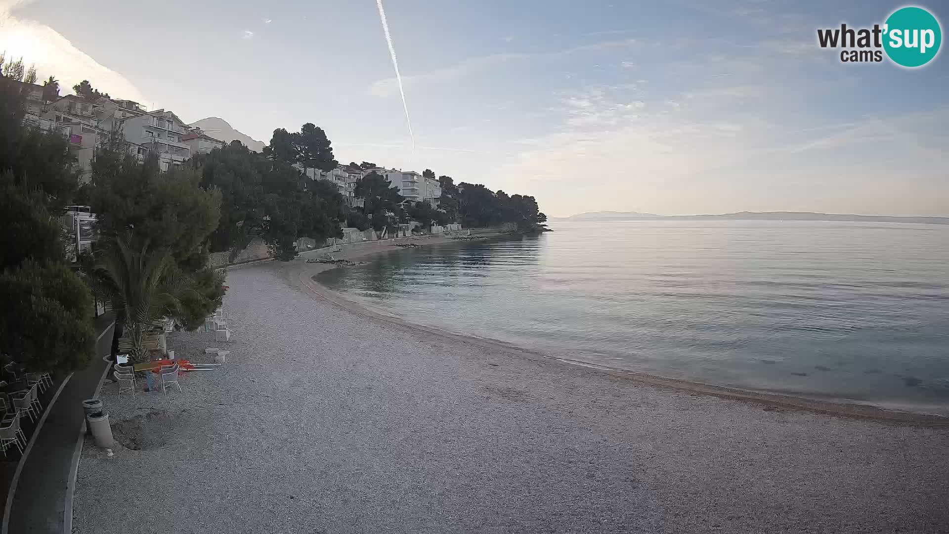 Webcam Playa Lučica Brela – Vista en directo de la costa adriática