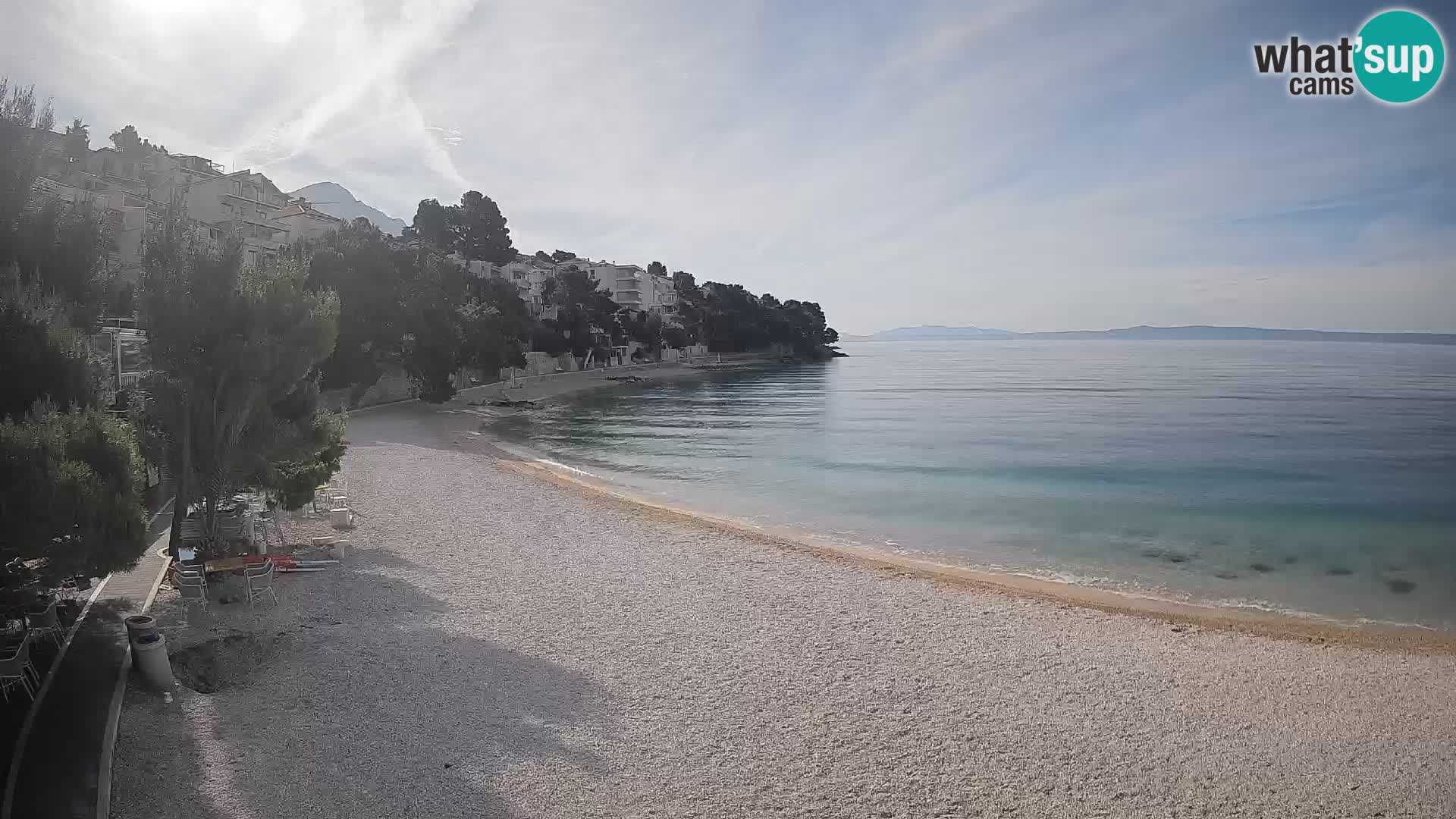 Webcam Plage Lučica Brela – Vue en direct sur la côte adriatique