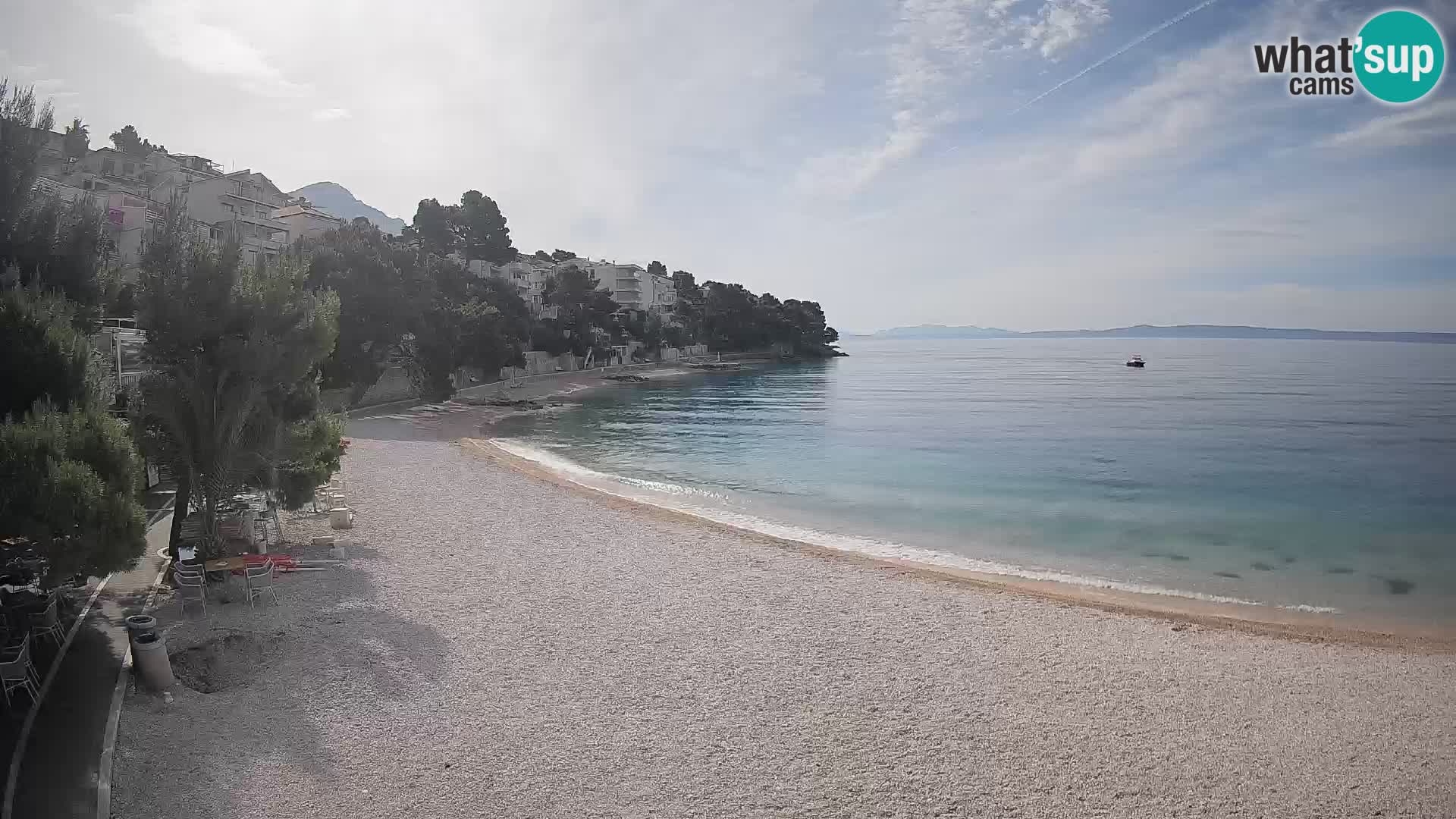 Webcam Playa Lučica Brela – Vista en directo de la costa adriática