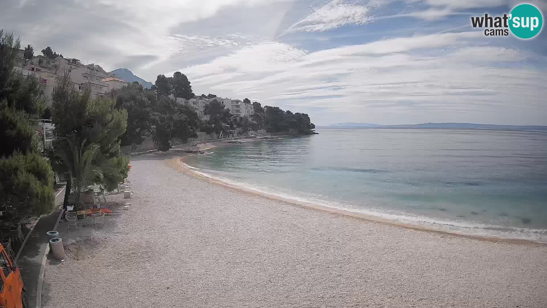 Webcam Spiaggia Lučica Brela – Vista live sulla costa adriatica