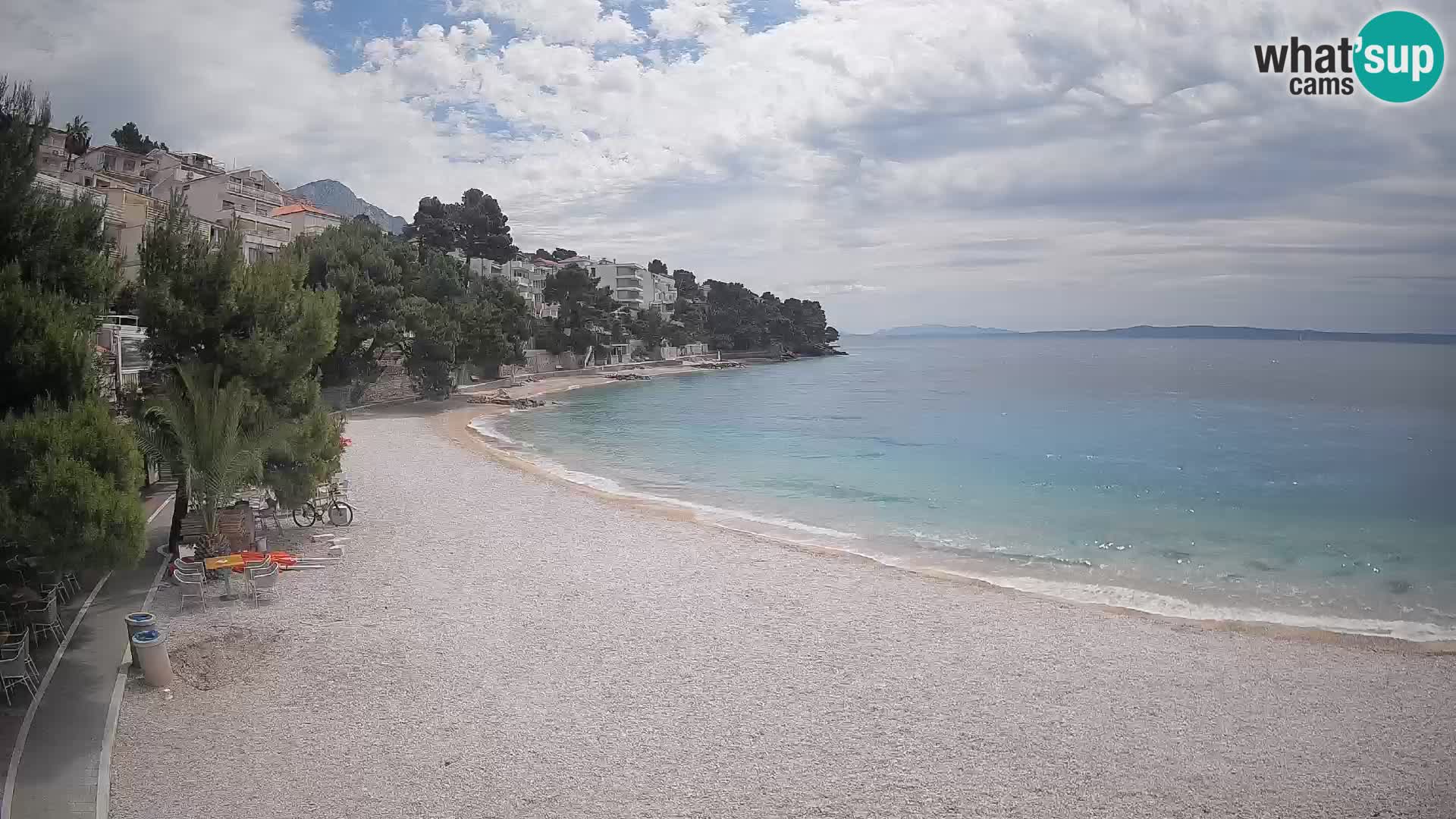 Webcam Playa Lučica Brela – Vista en directo de la costa adriática