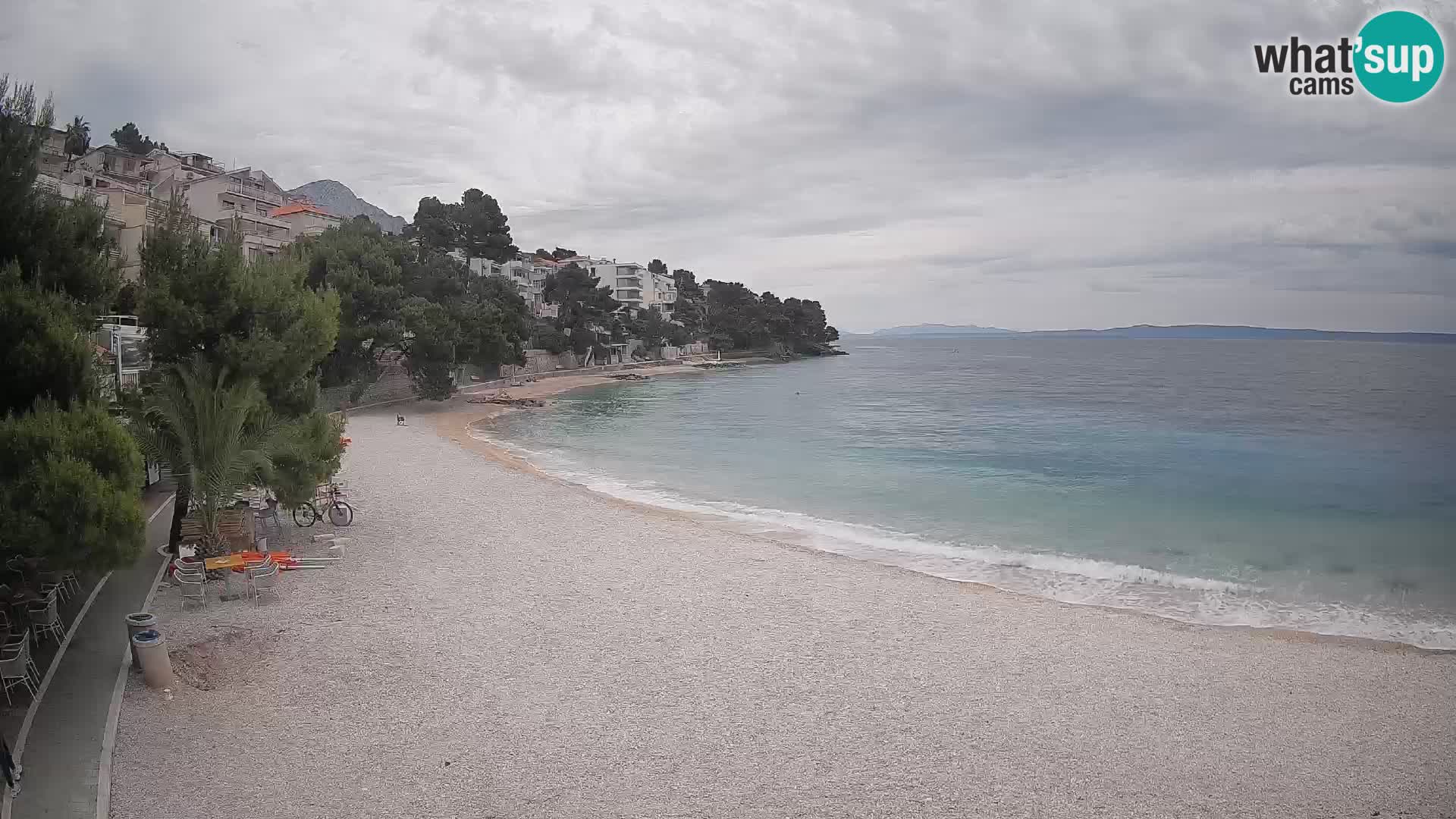 Webcam Playa Lučica Brela – Vista en directo de la costa adriática
