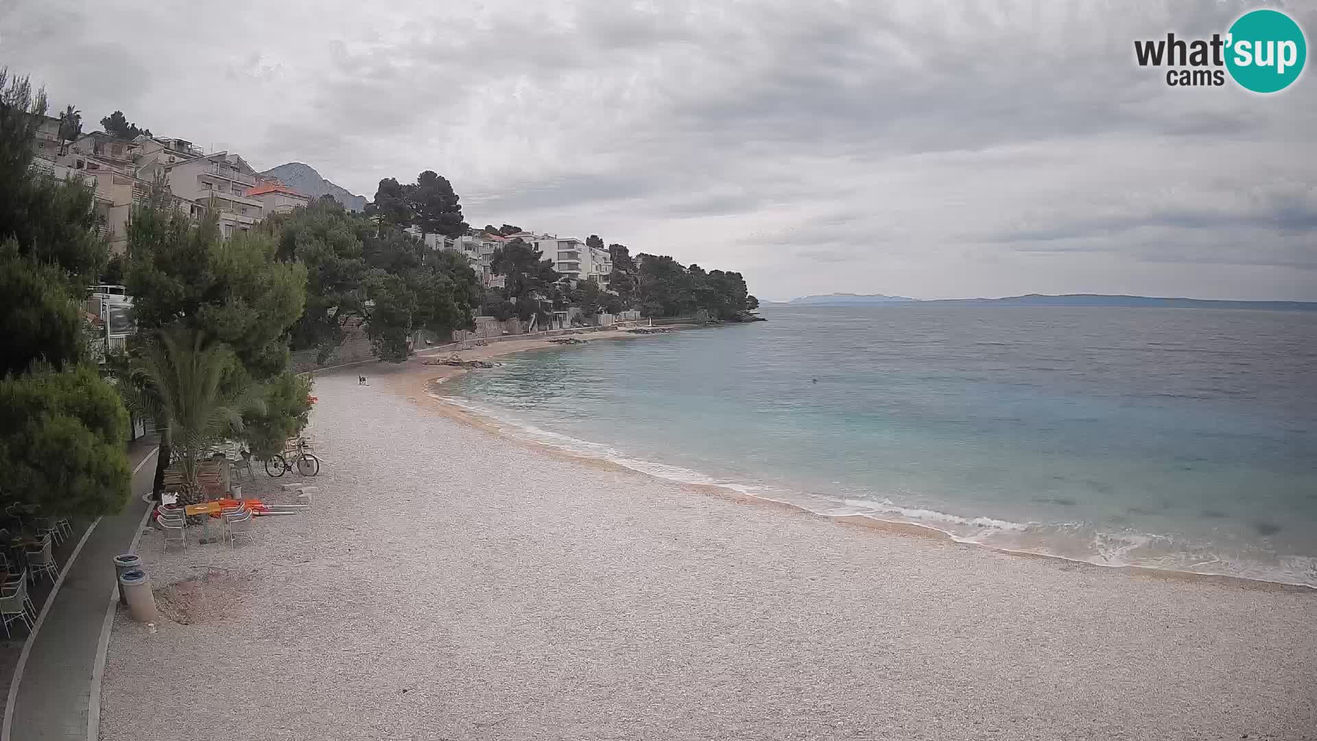 Webcam Playa Lučica Brela – Vista en directo de la costa adriática
