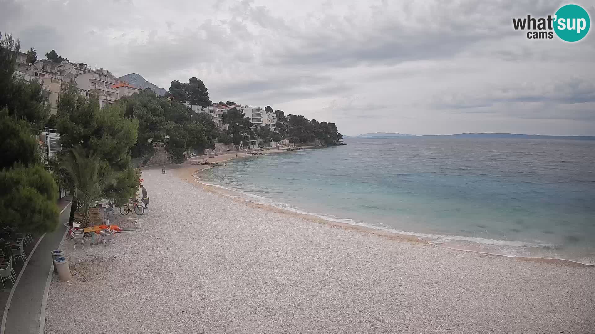 Webcam Playa Lučica Brela – Vista en directo de la costa adriática
