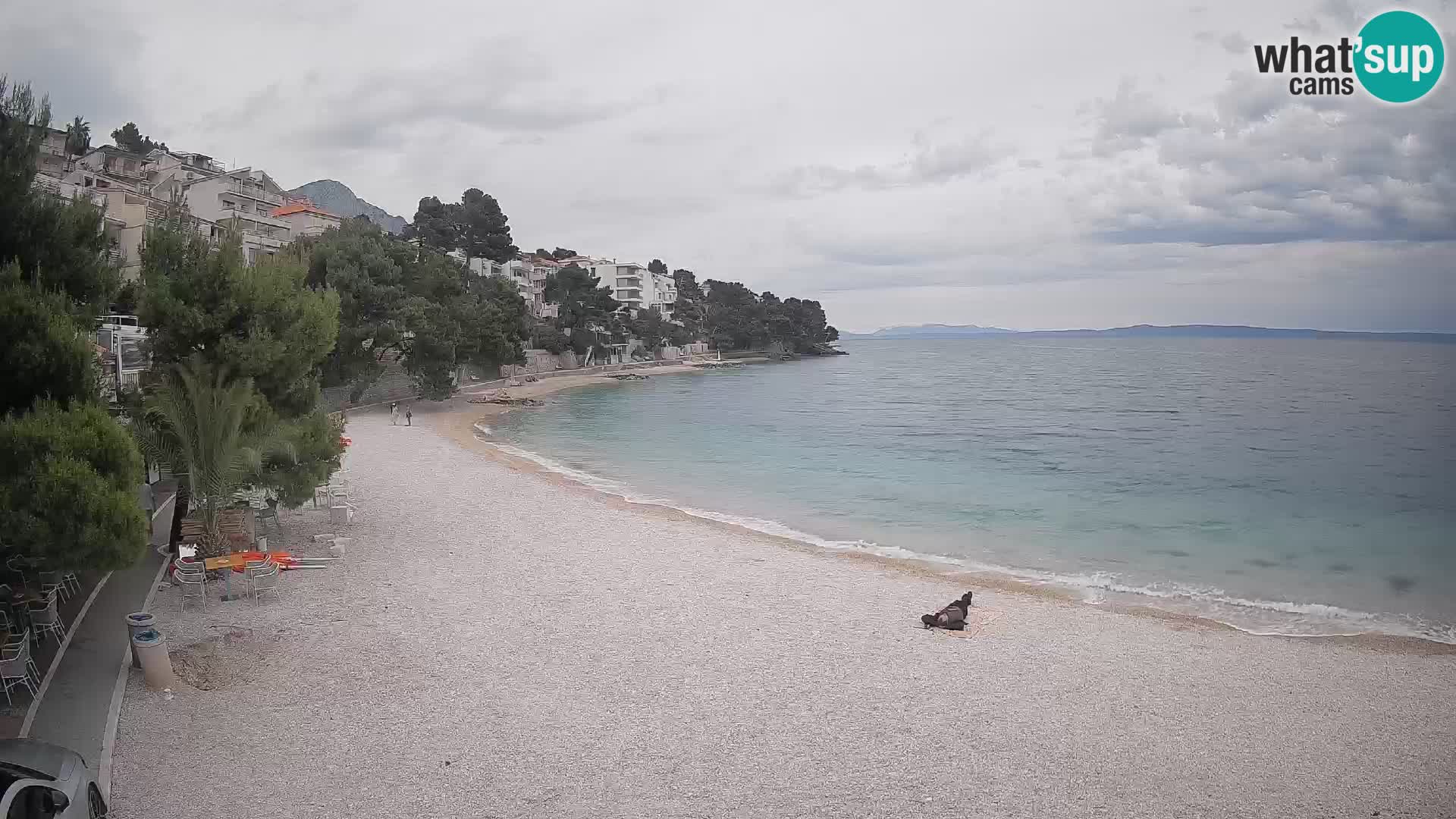 Webcam Spiaggia Lučica Brela – Vista live sulla costa adriatica