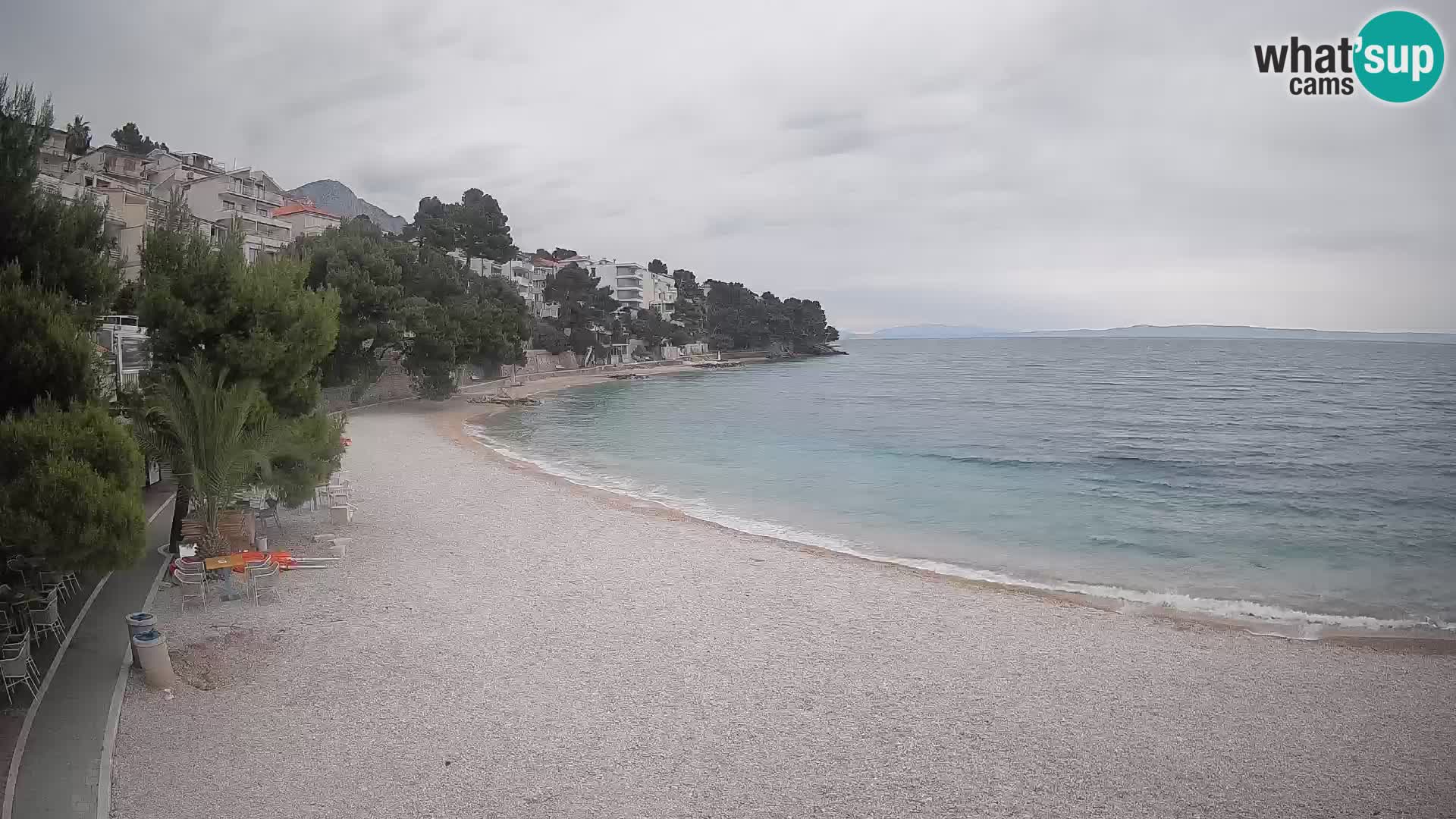 Webcam Lučica Beach Brela – Live View from the Adriatic Coast