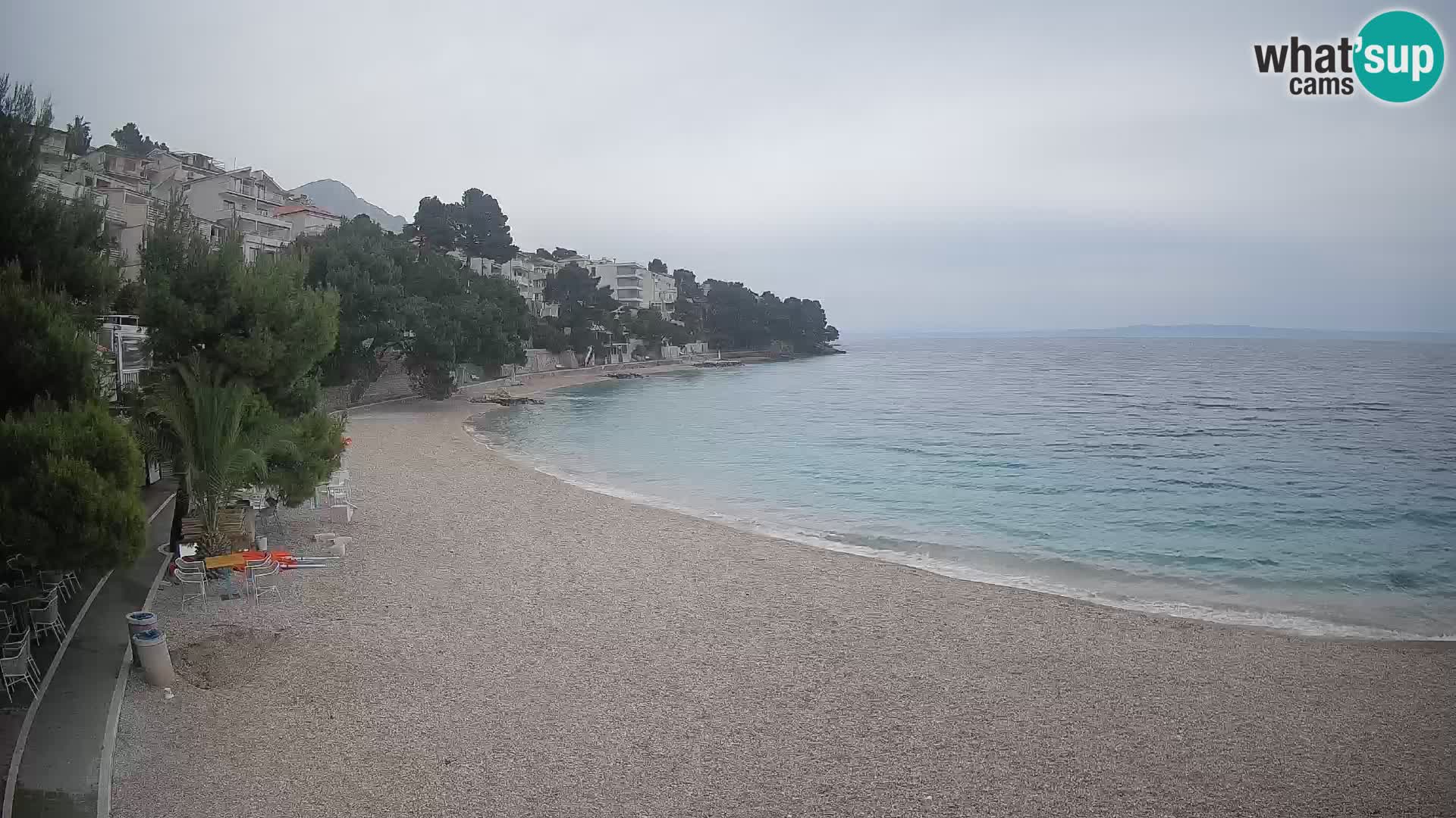 Webcam Lučica Beach Brela – Live View from the Adriatic Coast
