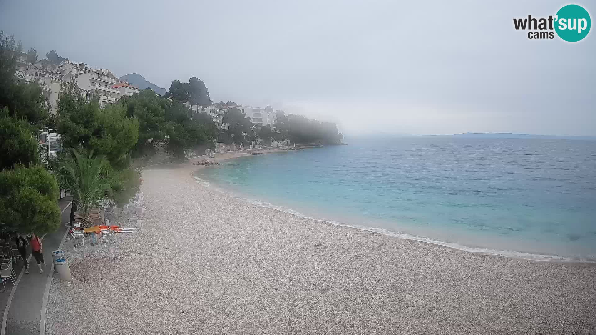 Webcam Spiaggia Lučica Brela – Vista live sulla costa adriatica