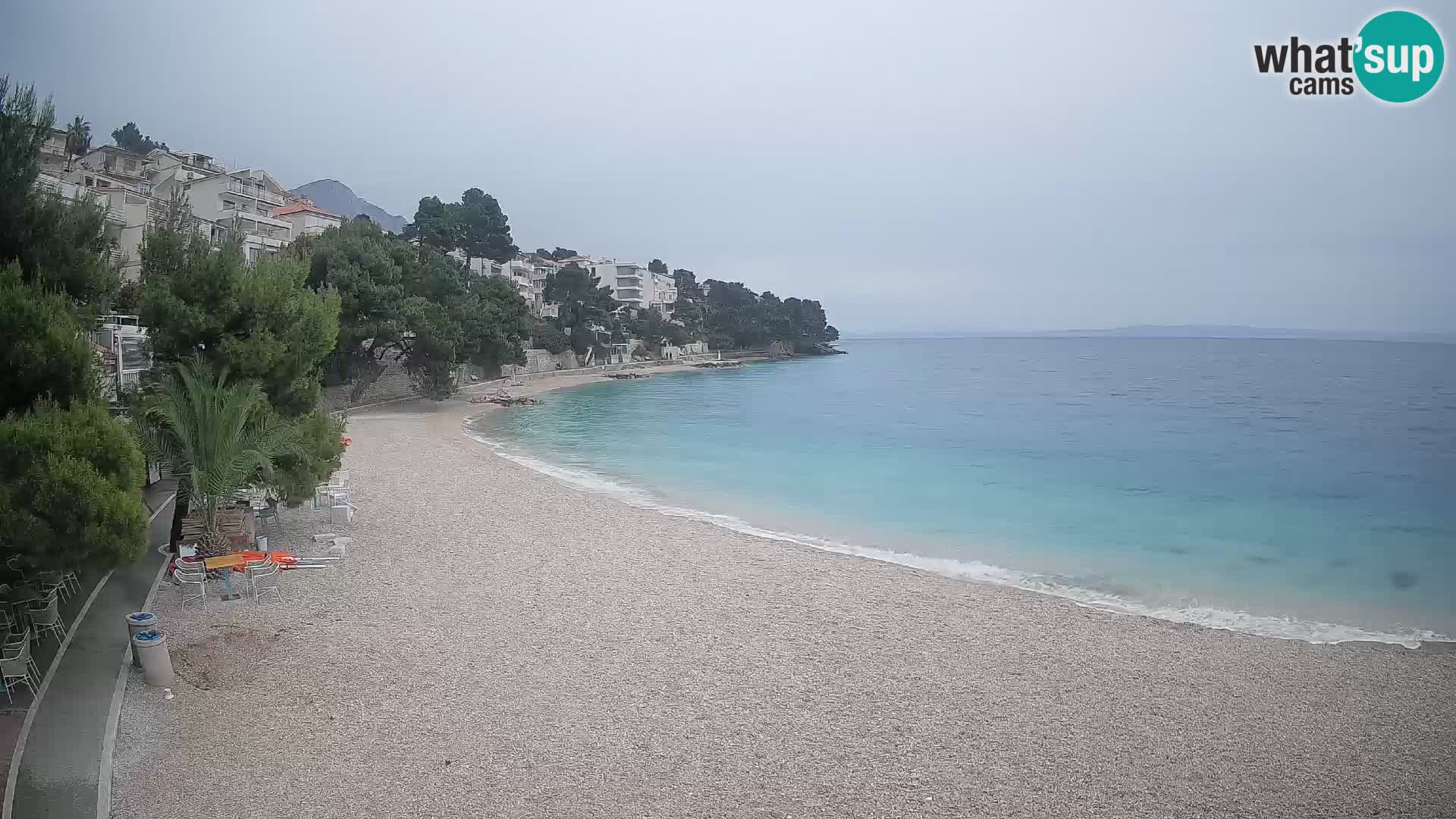 Webcam Lučica Beach Brela – Live View from the Adriatic Coast