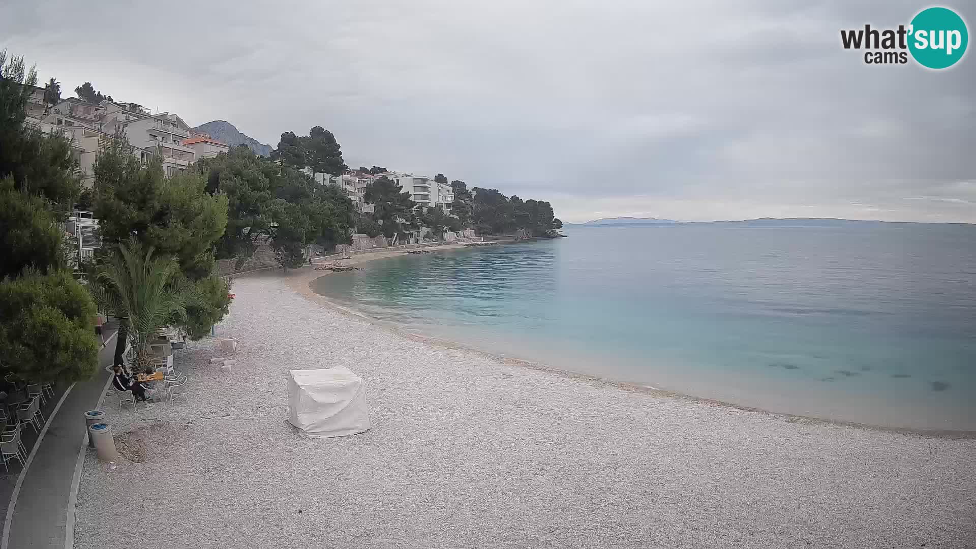 Webcam Lučica Beach Brela – Live View from the Adriatic Coast