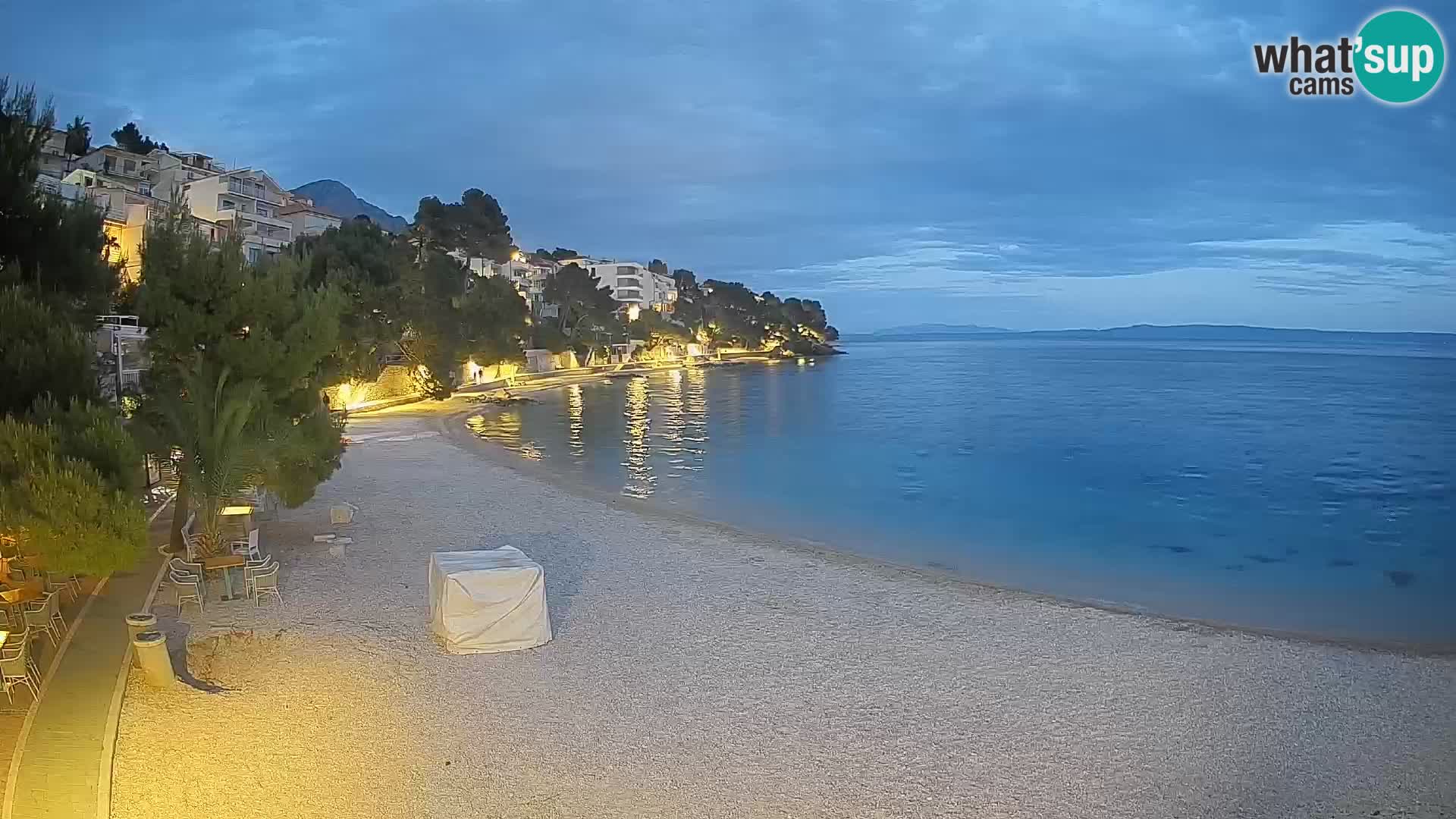 Webcam Lučica Beach Brela – Live View from the Adriatic Coast