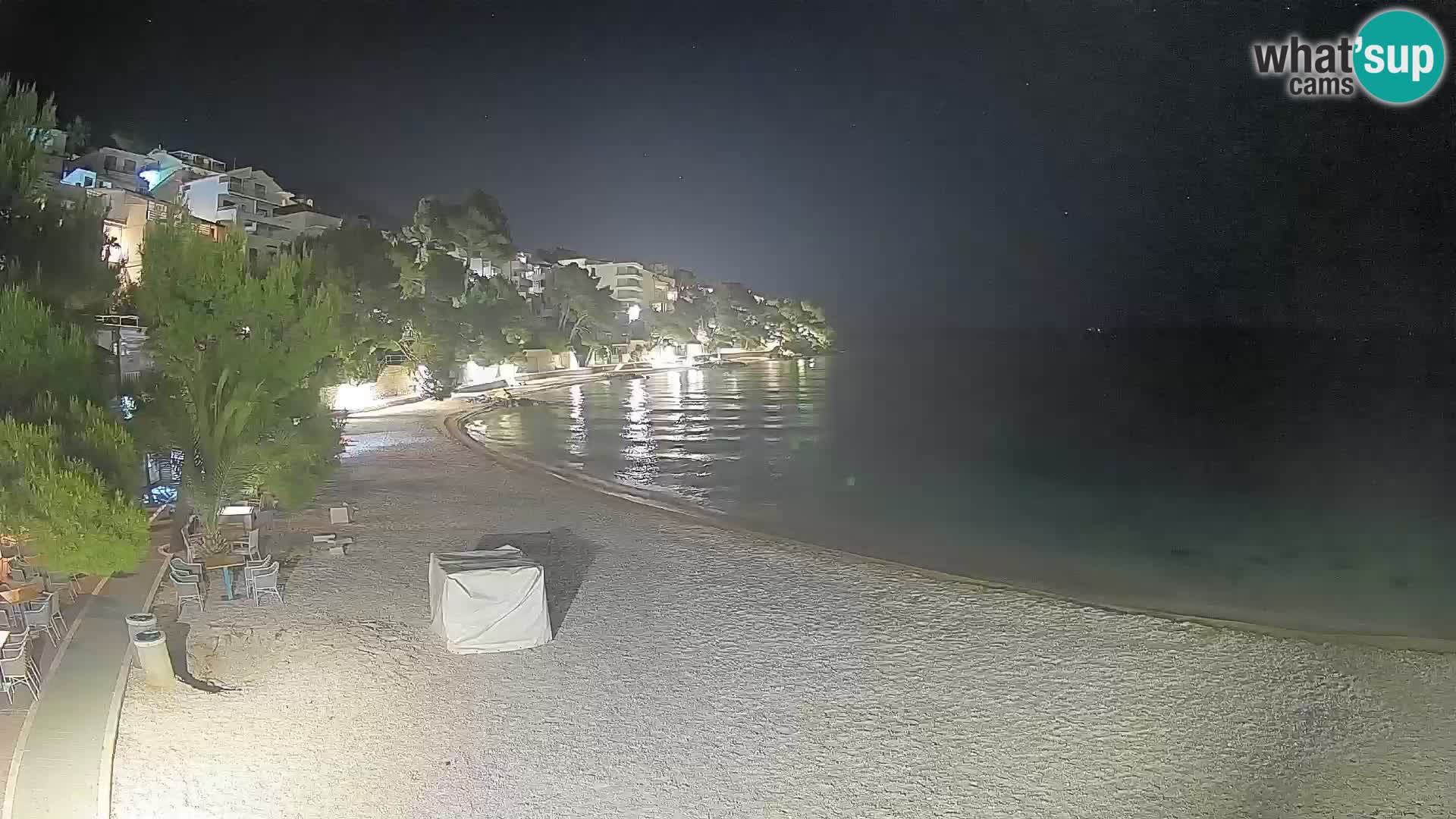 Webcam Spiaggia Lučica Brela – Vista live sulla costa adriatica