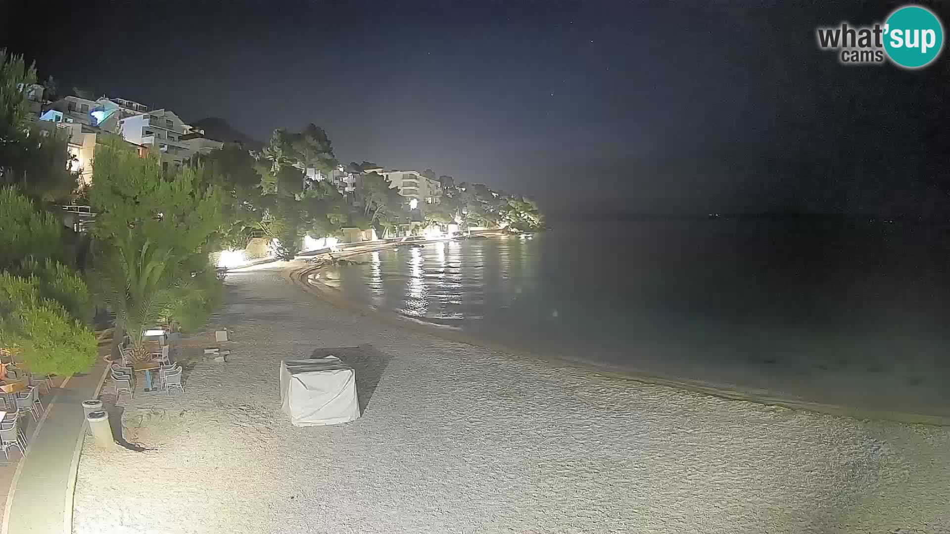 Webcam Plage Lučica Brela – Vue en direct sur la côte adriatique