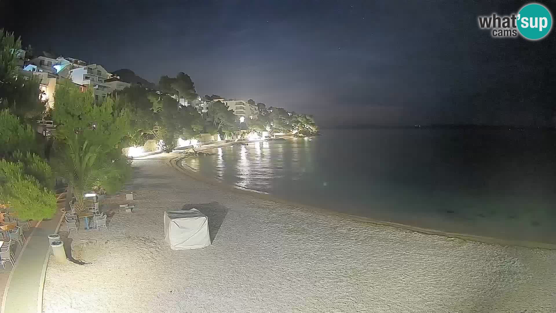 Webcam Lučica Strand Beach Brela – Liveblick von der Adriaküste