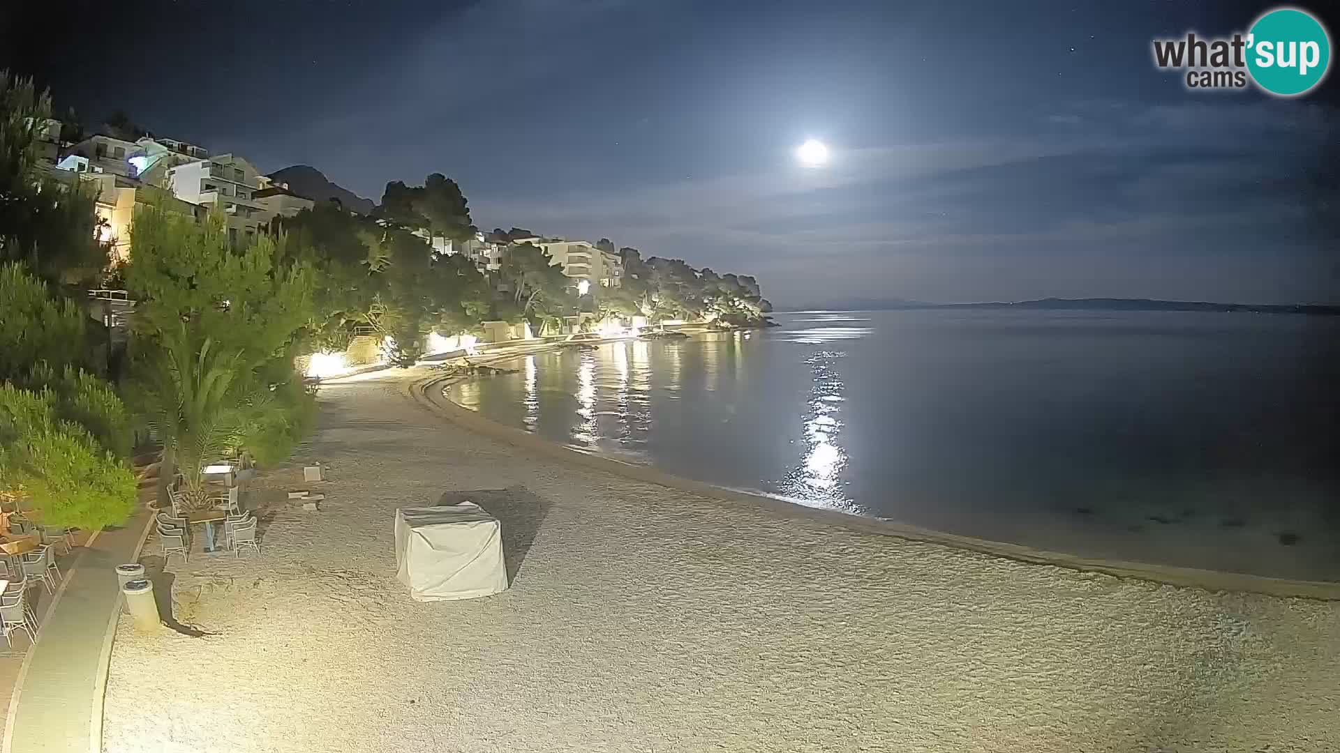 Webcam Spiaggia Lučica Brela – Vista live sulla costa adriatica