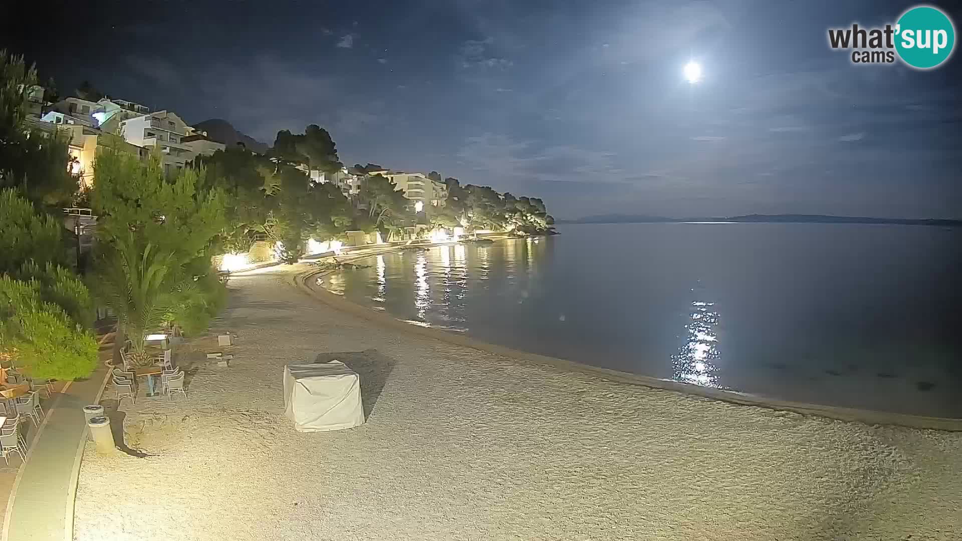Webcam Playa Lučica Brela – Vista en directo de la costa adriática