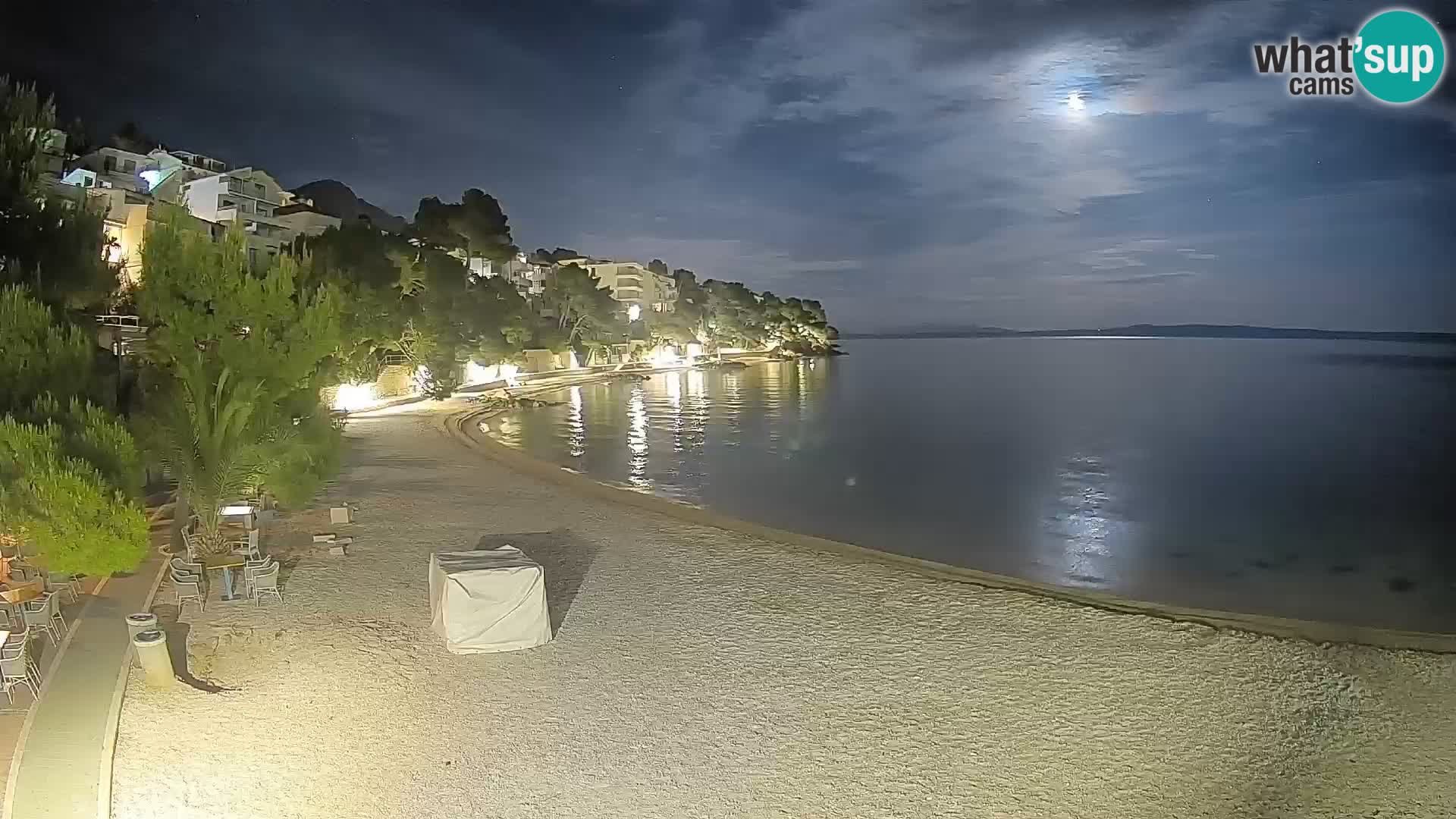 Webcam Playa Lučica Brela – Vista en directo de la costa adriática