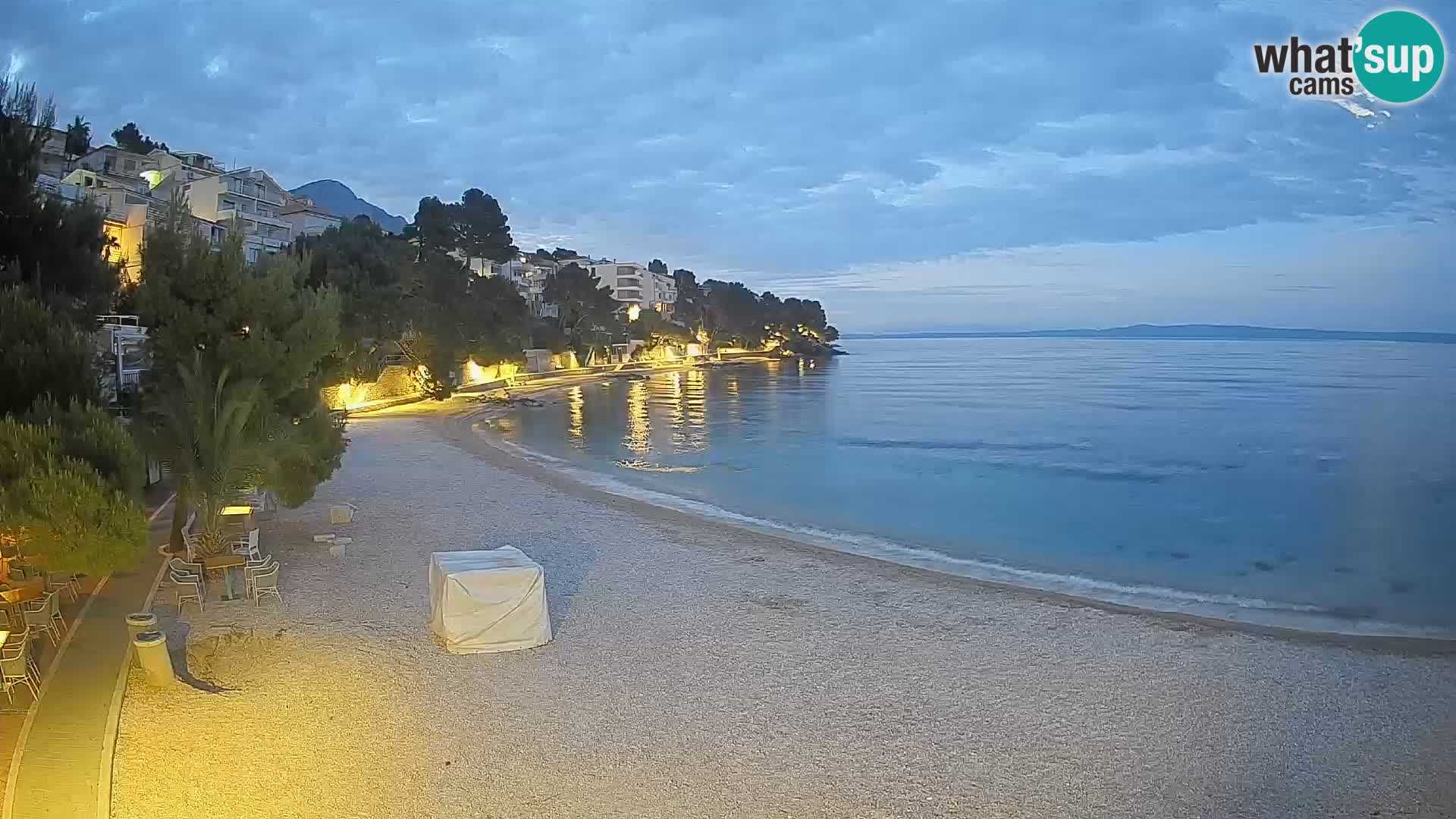 Webcam Playa Lučica Brela – Vista en directo de la costa adriática