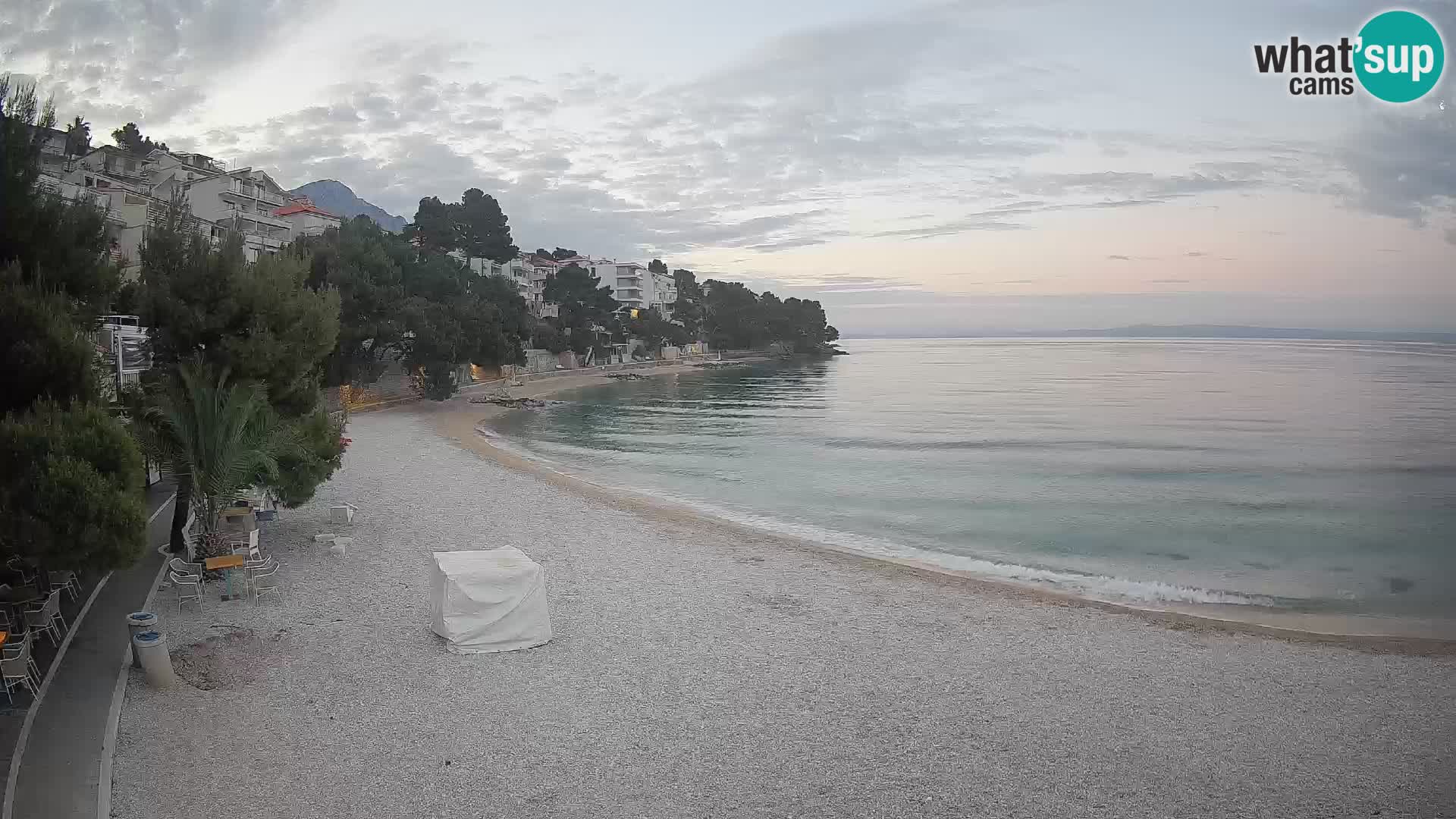 Webcam Lučica Beach Brela – Live View from the Adriatic Coast