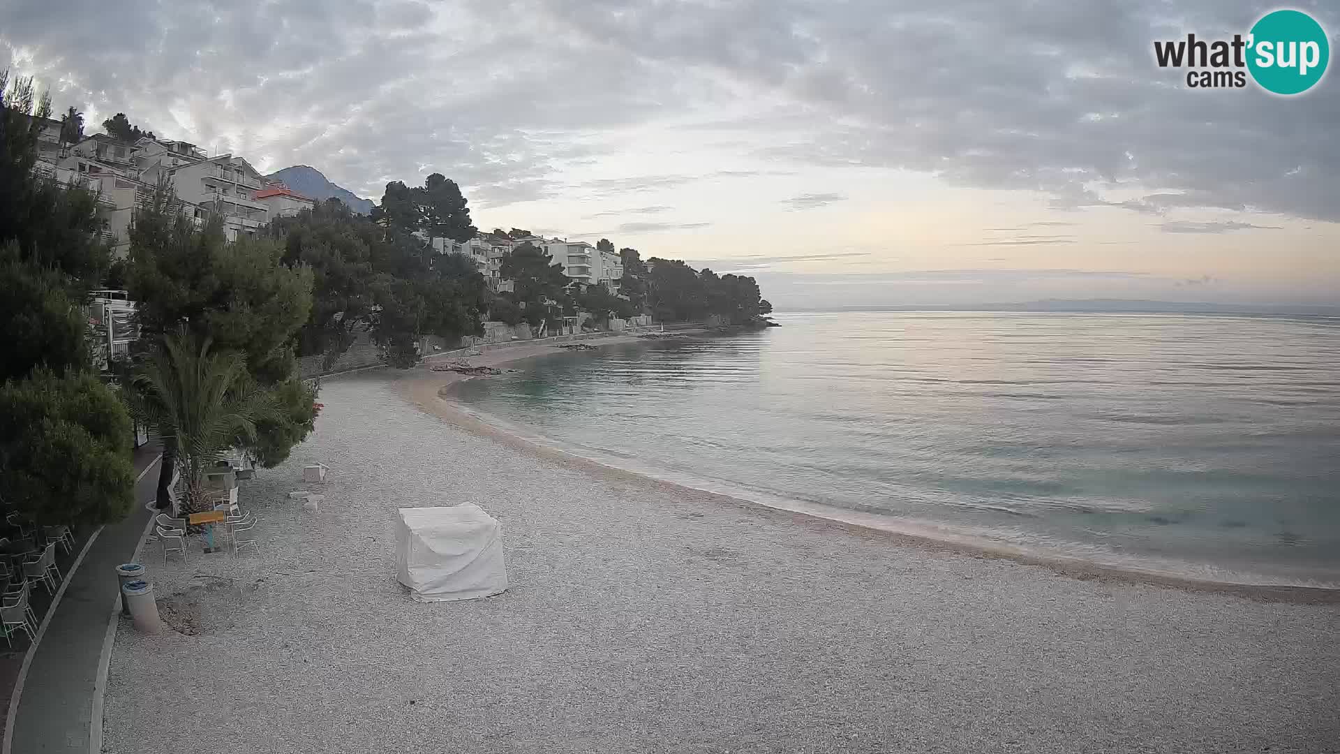Webcam Spiaggia Lučica Brela – Vista live sulla costa adriatica