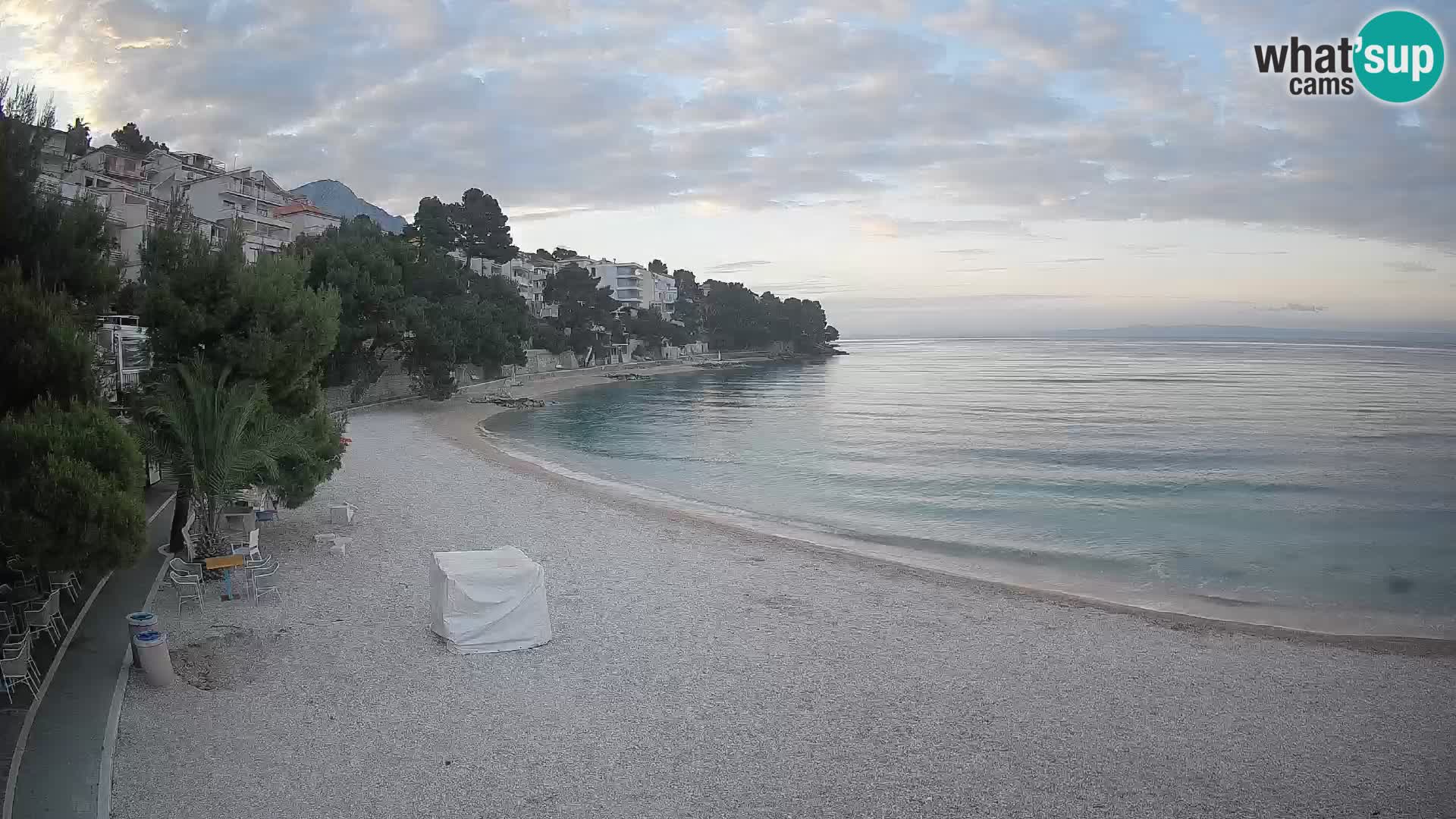 Webcam Playa Lučica Brela – Vista en directo de la costa adriática