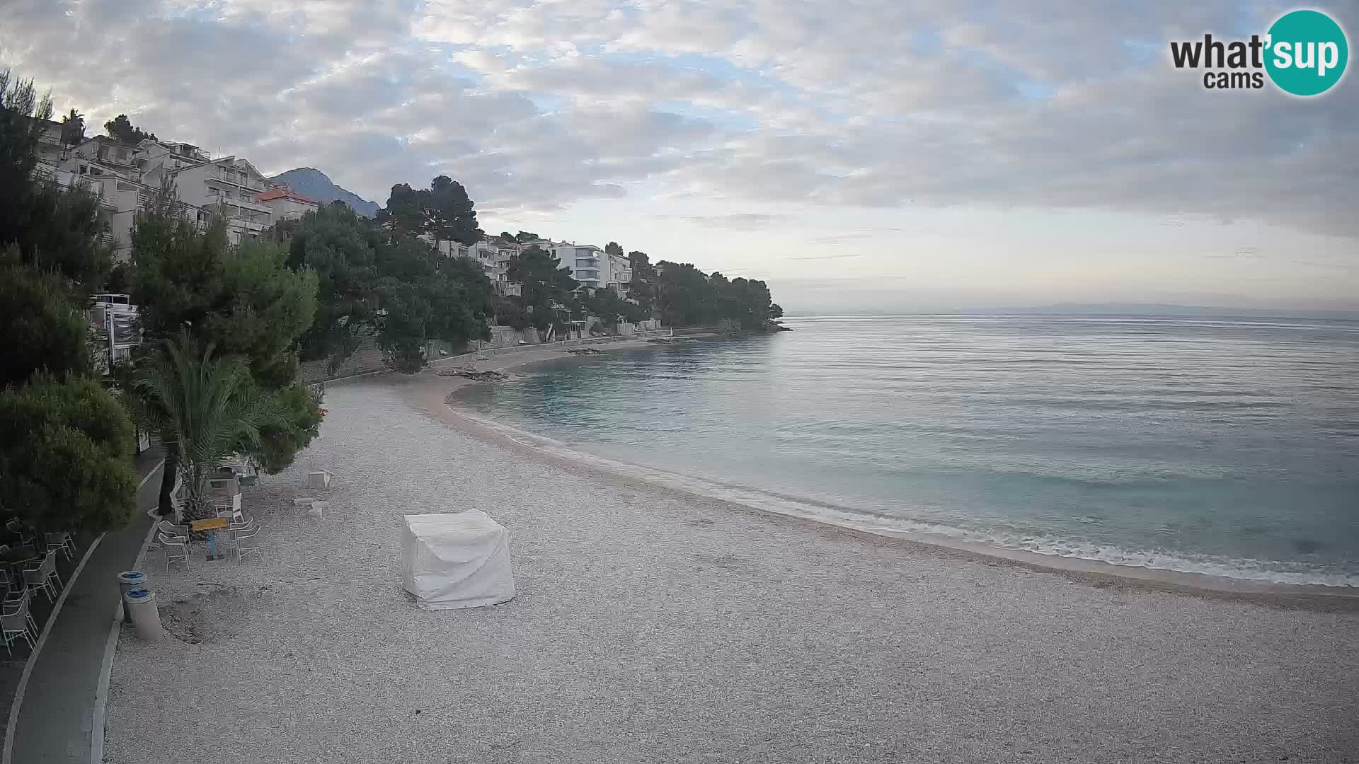 Webcam Playa Lučica Brela – Vista en directo de la costa adriática