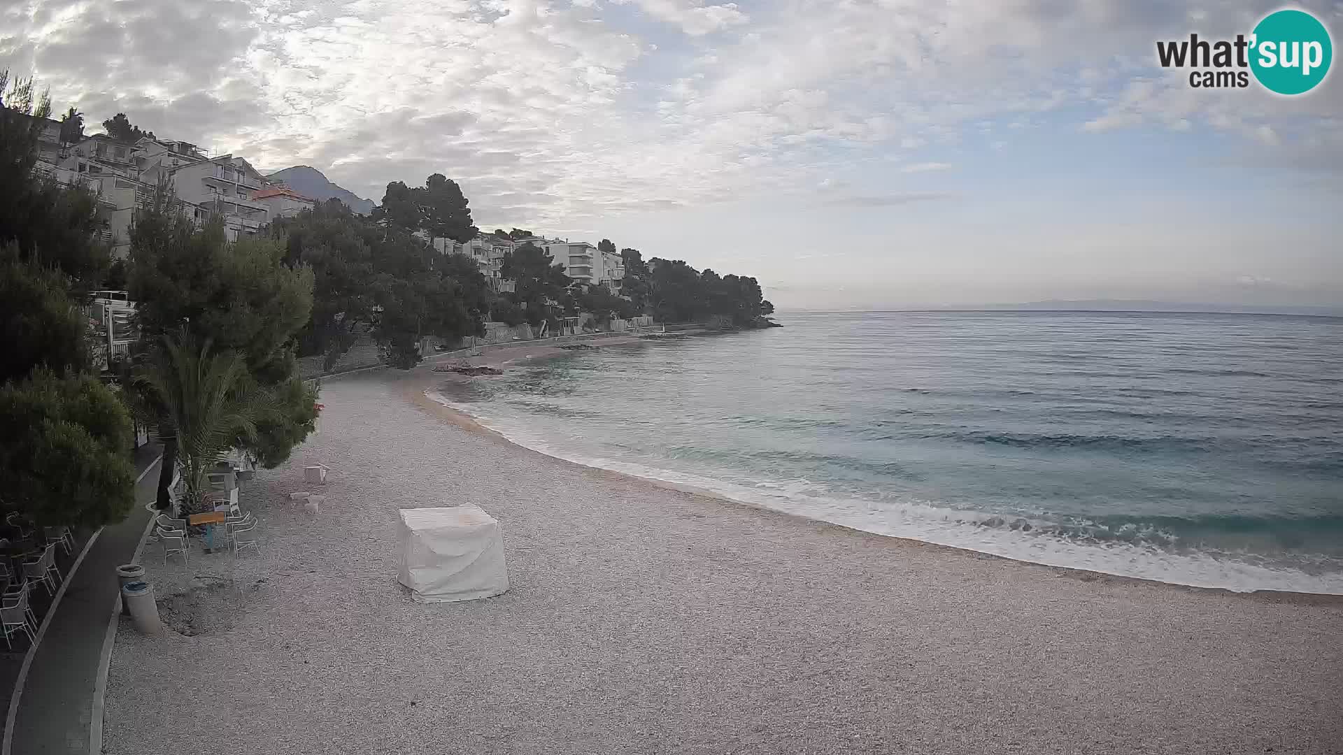 Webcam Spiaggia Lučica Brela – Vista live sulla costa adriatica