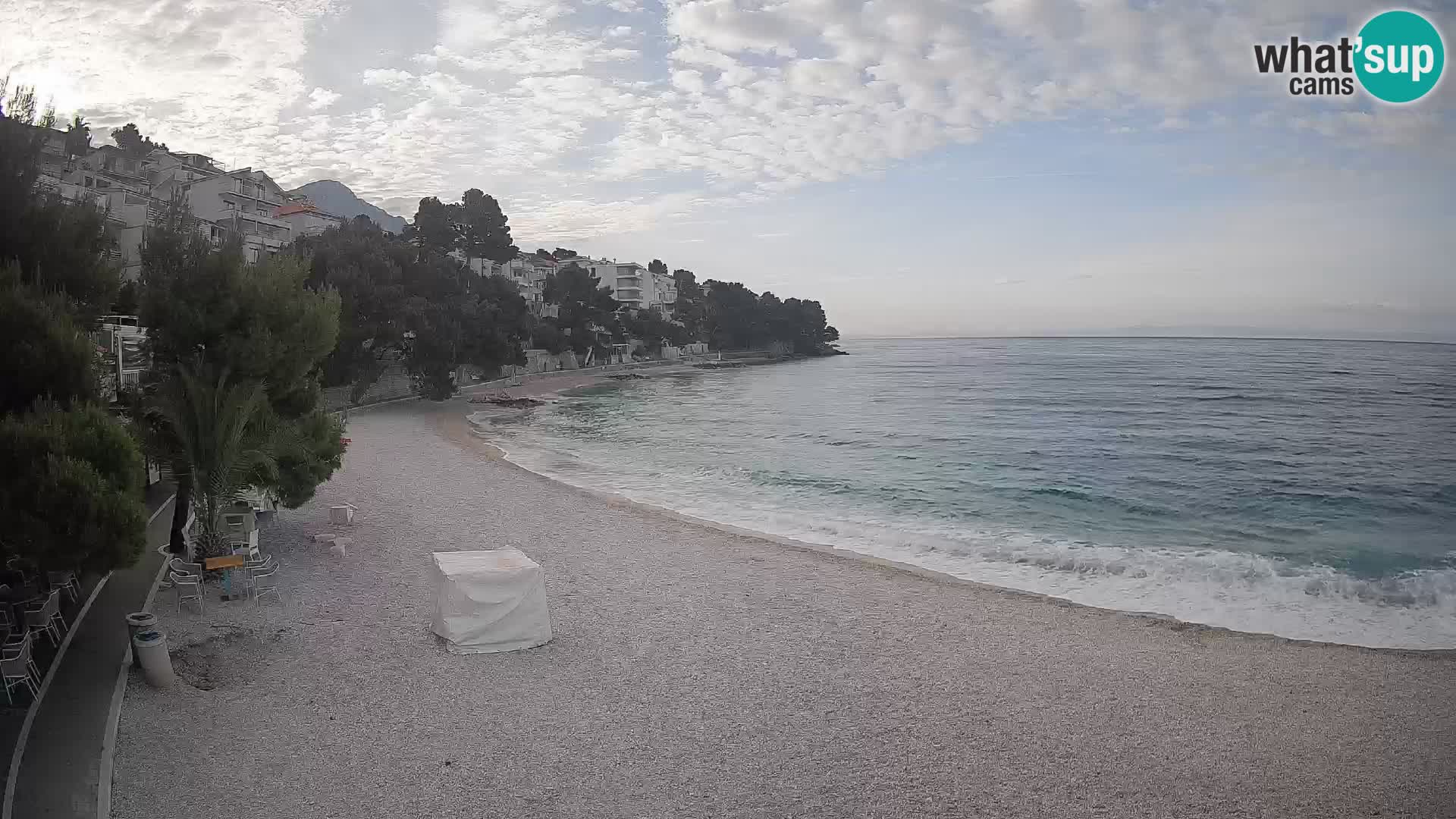 Webcam Plage Lučica Brela – Vue en direct sur la côte adriatique