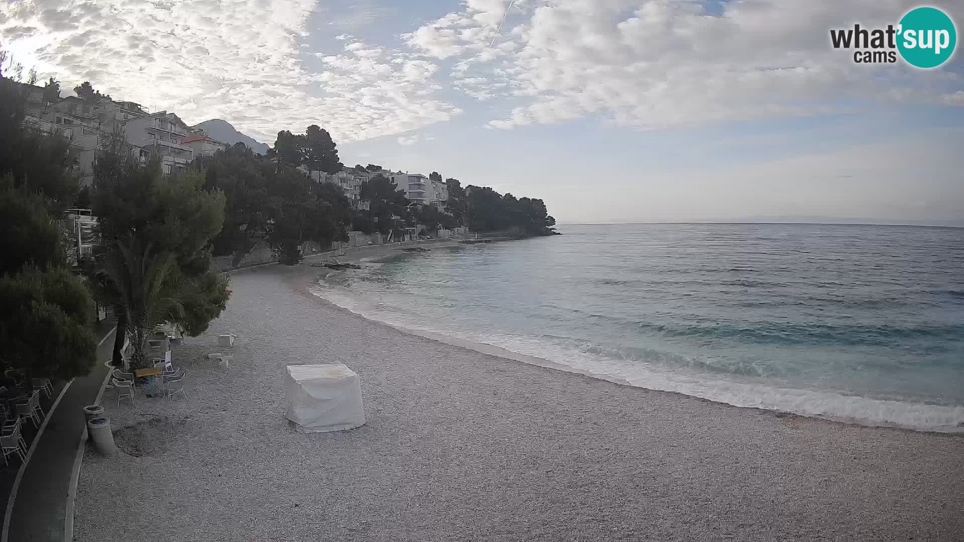 Webcam Playa Lučica Brela – Vista en directo de la costa adriática