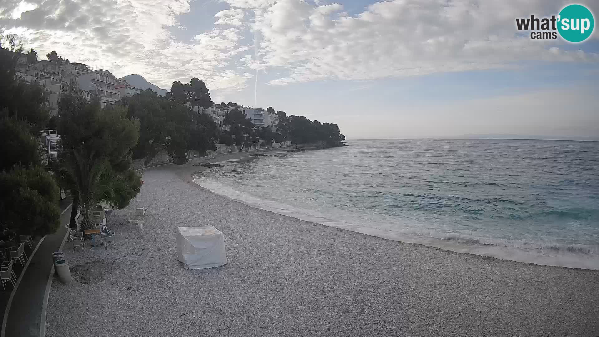 Webcam Plage Lučica Brela – Vue en direct sur la côte adriatique