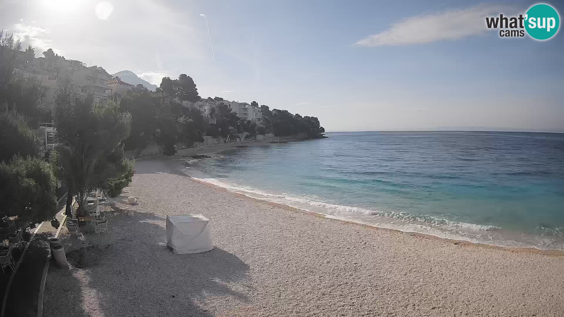 Webcam Playa Lučica Brela – Vista en directo de la costa adriática