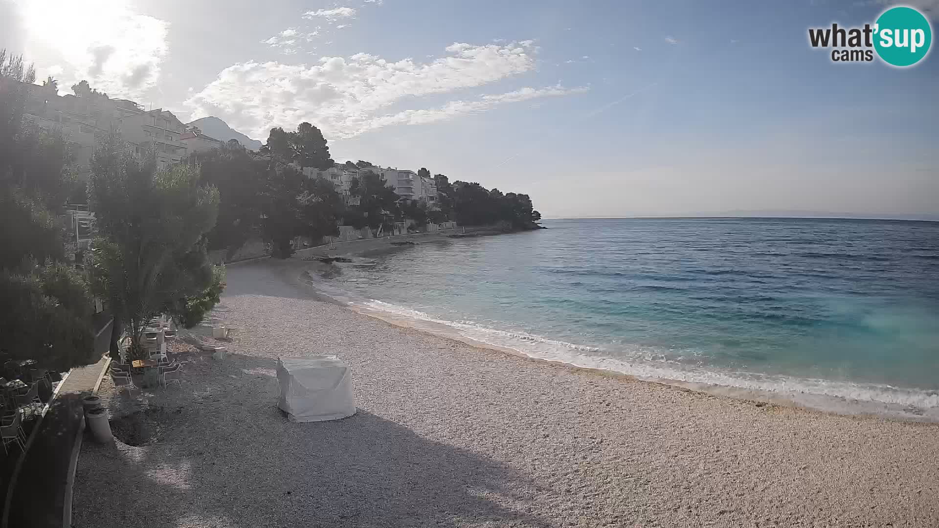 Webcam Plage Lučica Brela – Vue en direct sur la côte adriatique