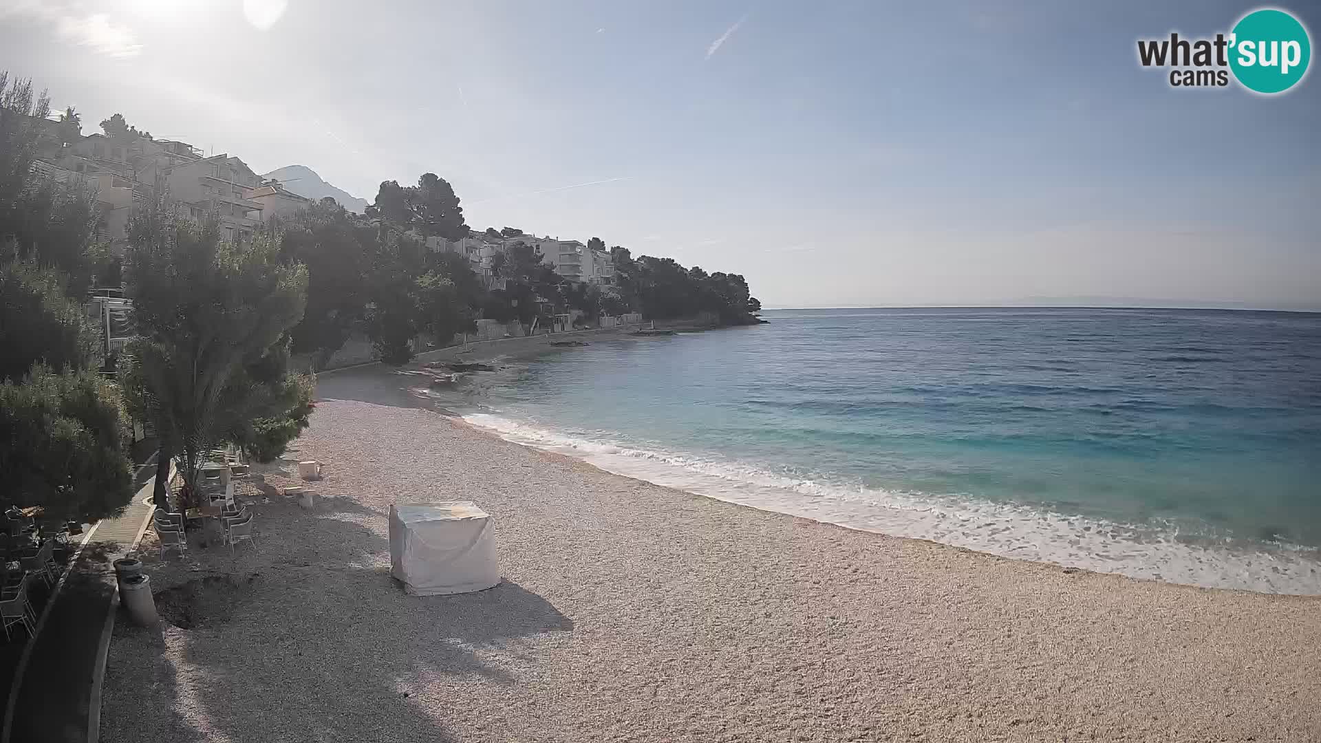Webcam Plage Lučica Brela – Vue en direct sur la côte adriatique