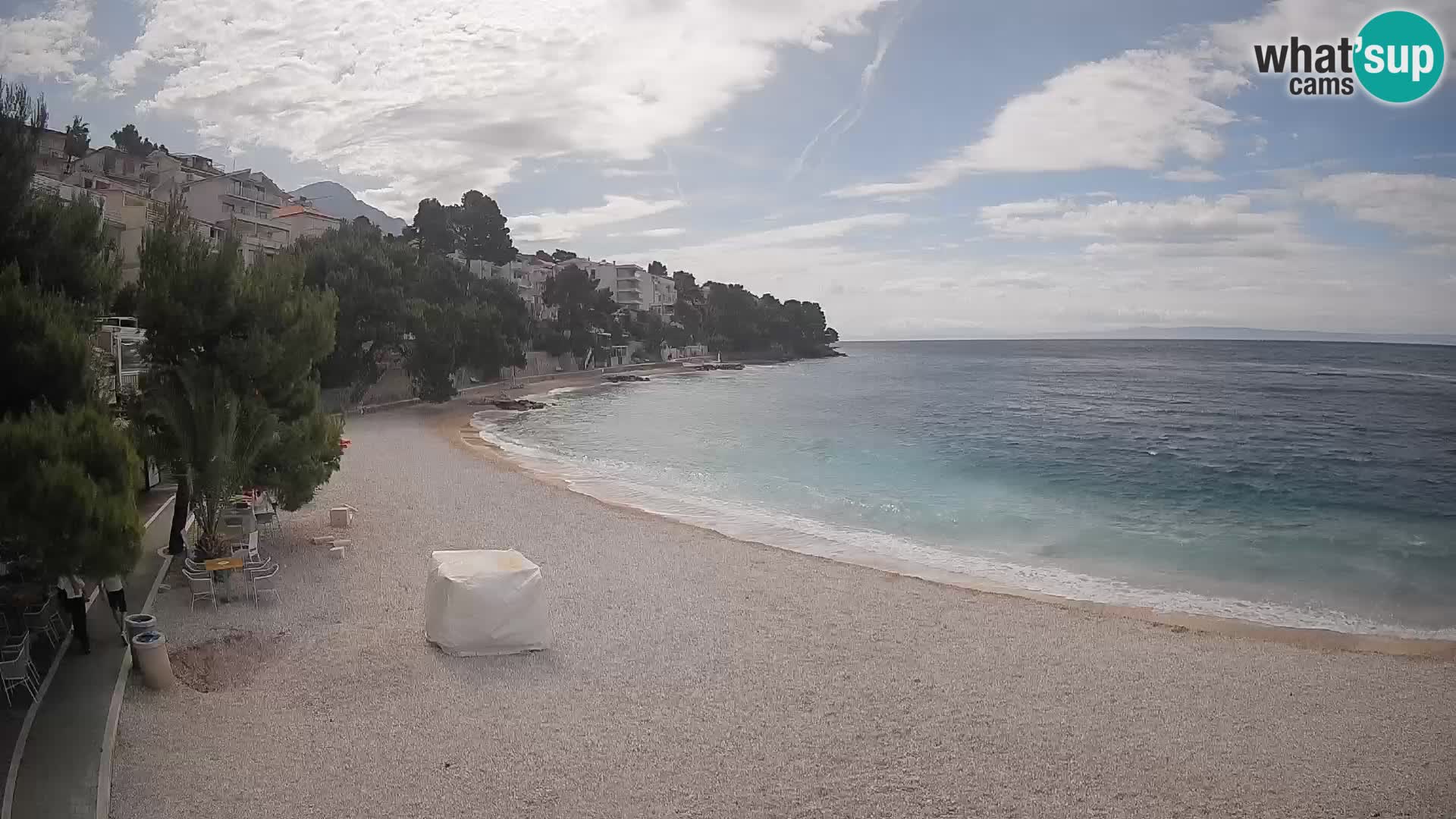Webcam Playa Lučica Brela – Vista en directo de la costa adriática