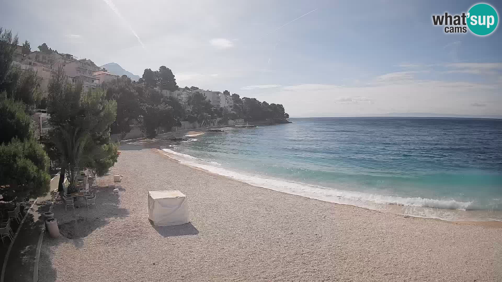 Webcam Plage Lučica Brela – Vue en direct sur la côte adriatique