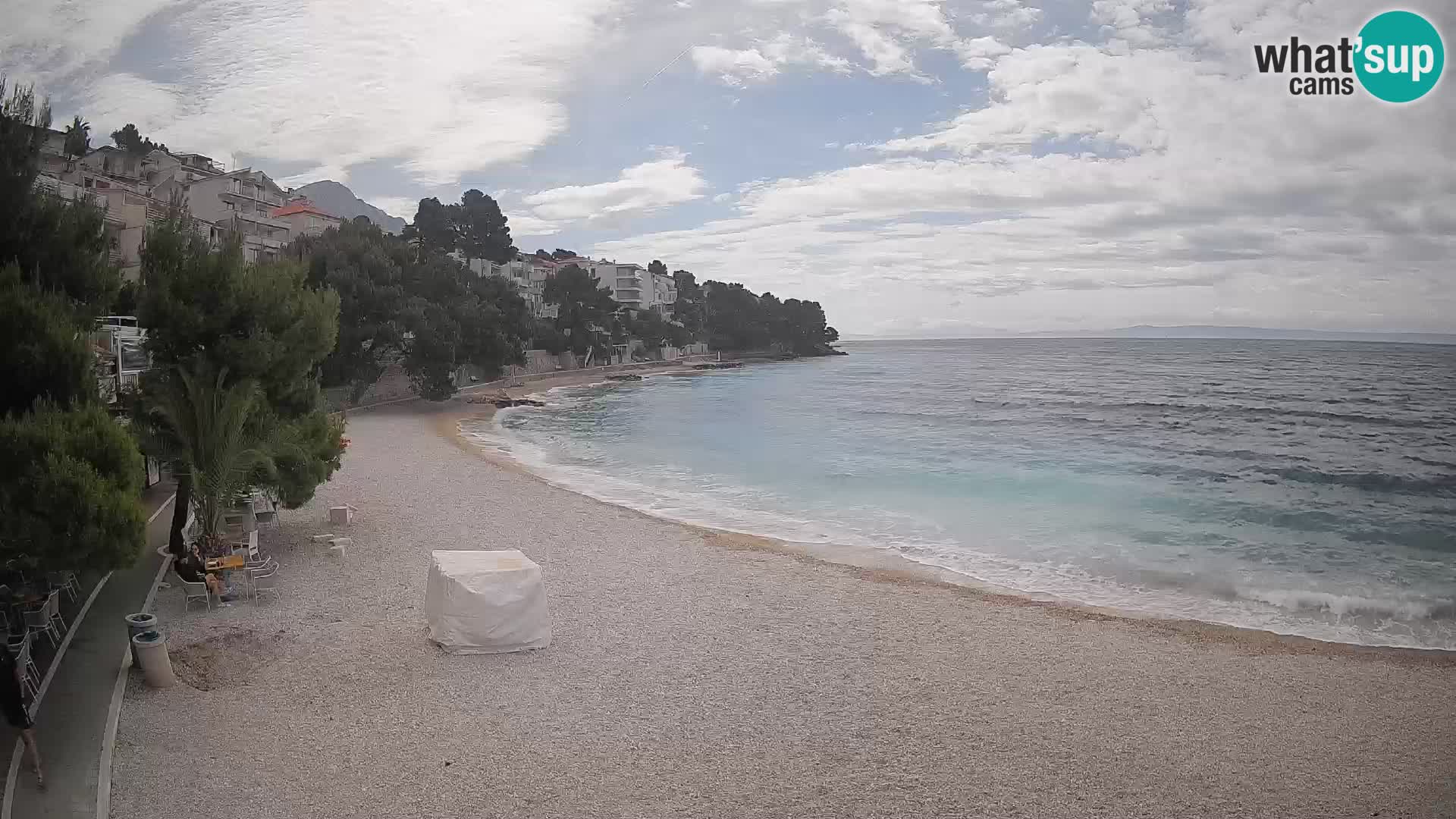 Webcam Plage Lučica Brela – Vue en direct sur la côte adriatique