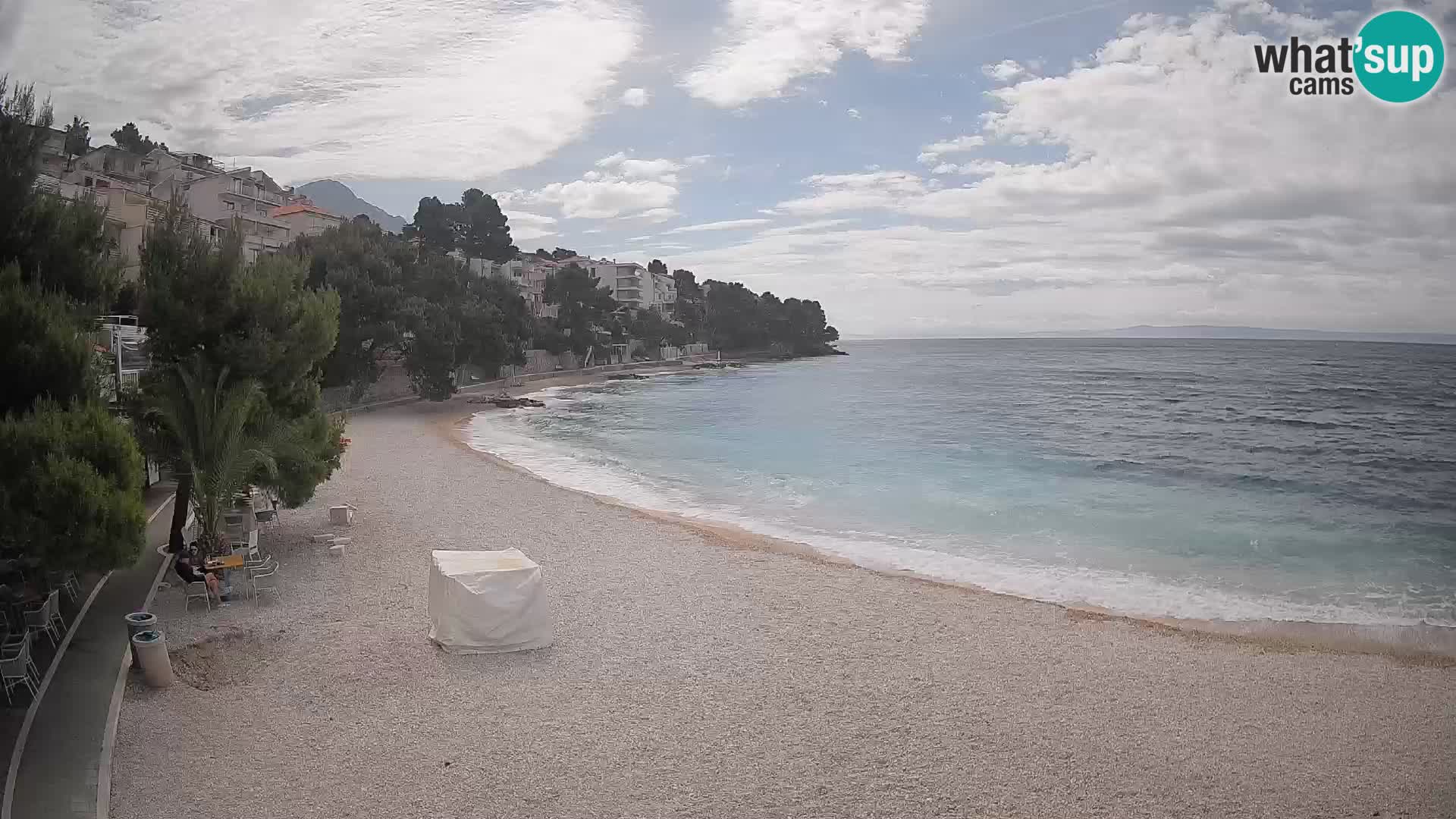Webcam Plage Lučica Brela – Vue en direct sur la côte adriatique