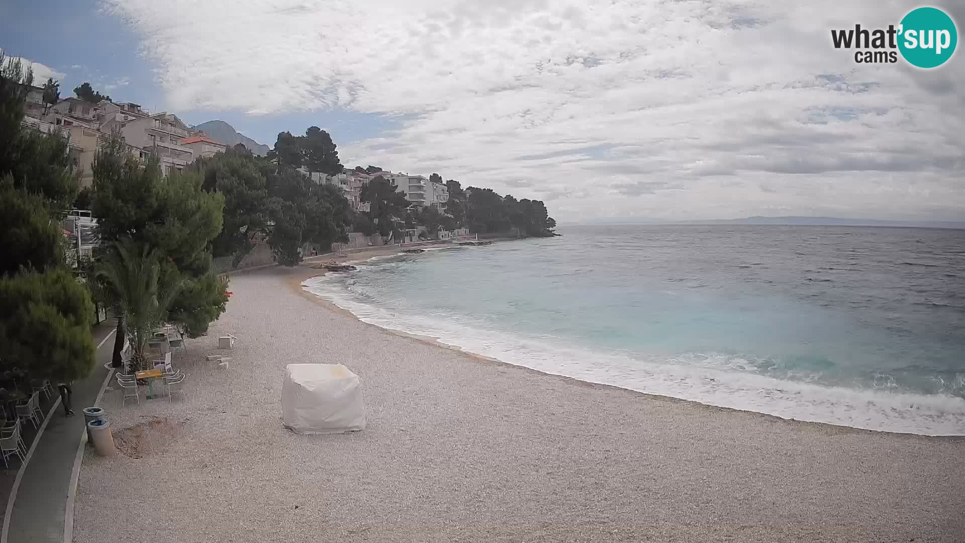 Webcam Plage Lučica Brela – Vue en direct sur la côte adriatique