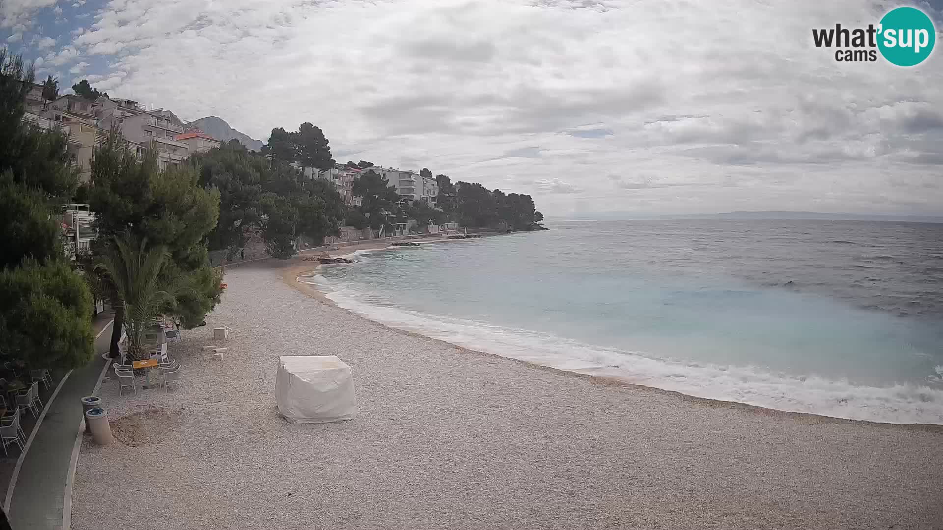 Webcam Plage Lučica Brela – Vue en direct sur la côte adriatique