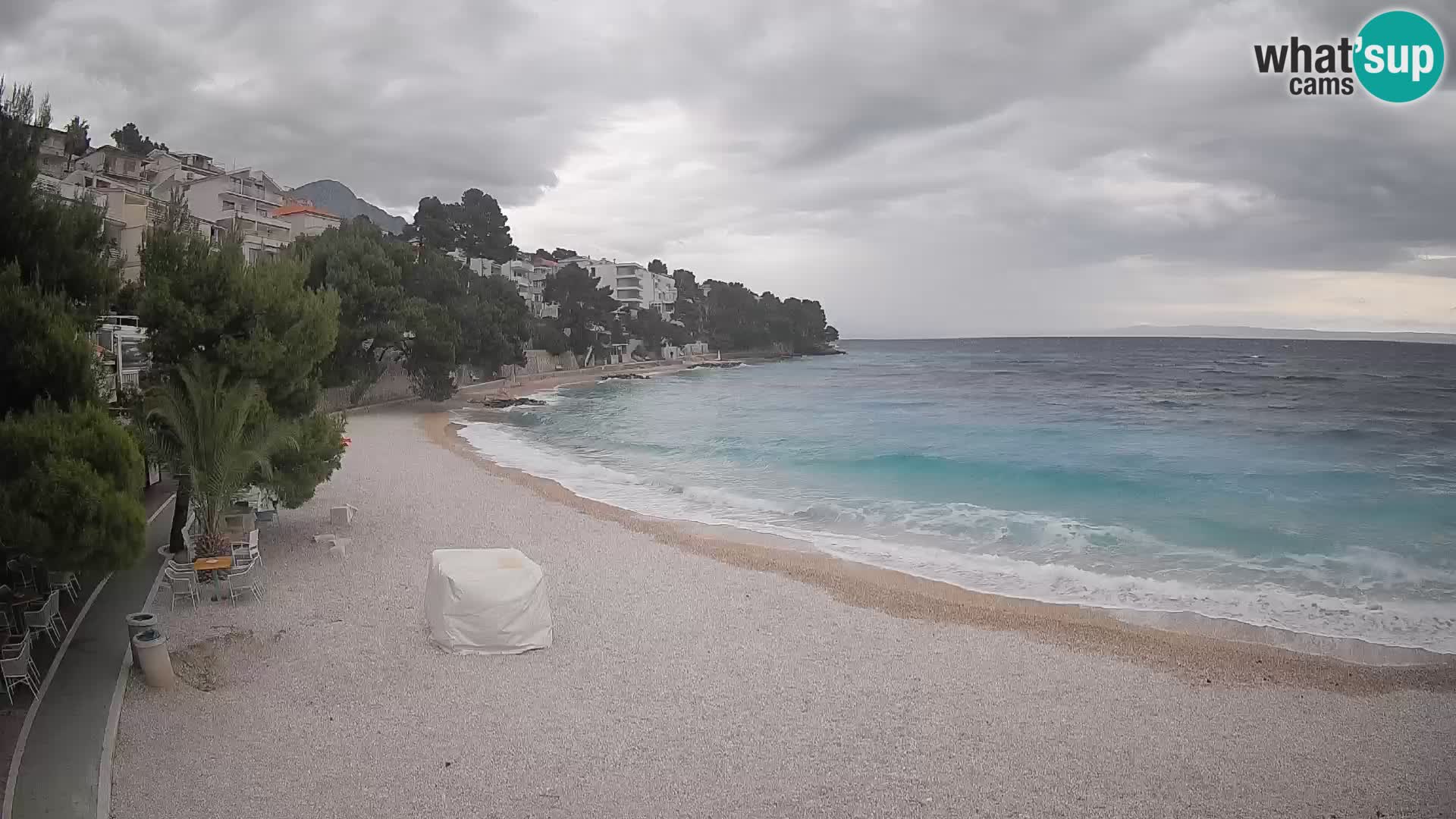 Webcam Playa Lučica Brela – Vista en directo de la costa adriática