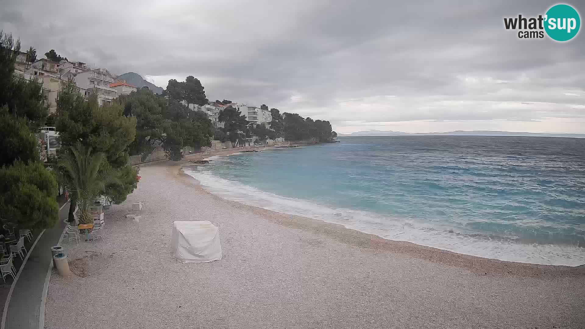 Webcam Lučica Beach Brela – Live View from the Adriatic Coast