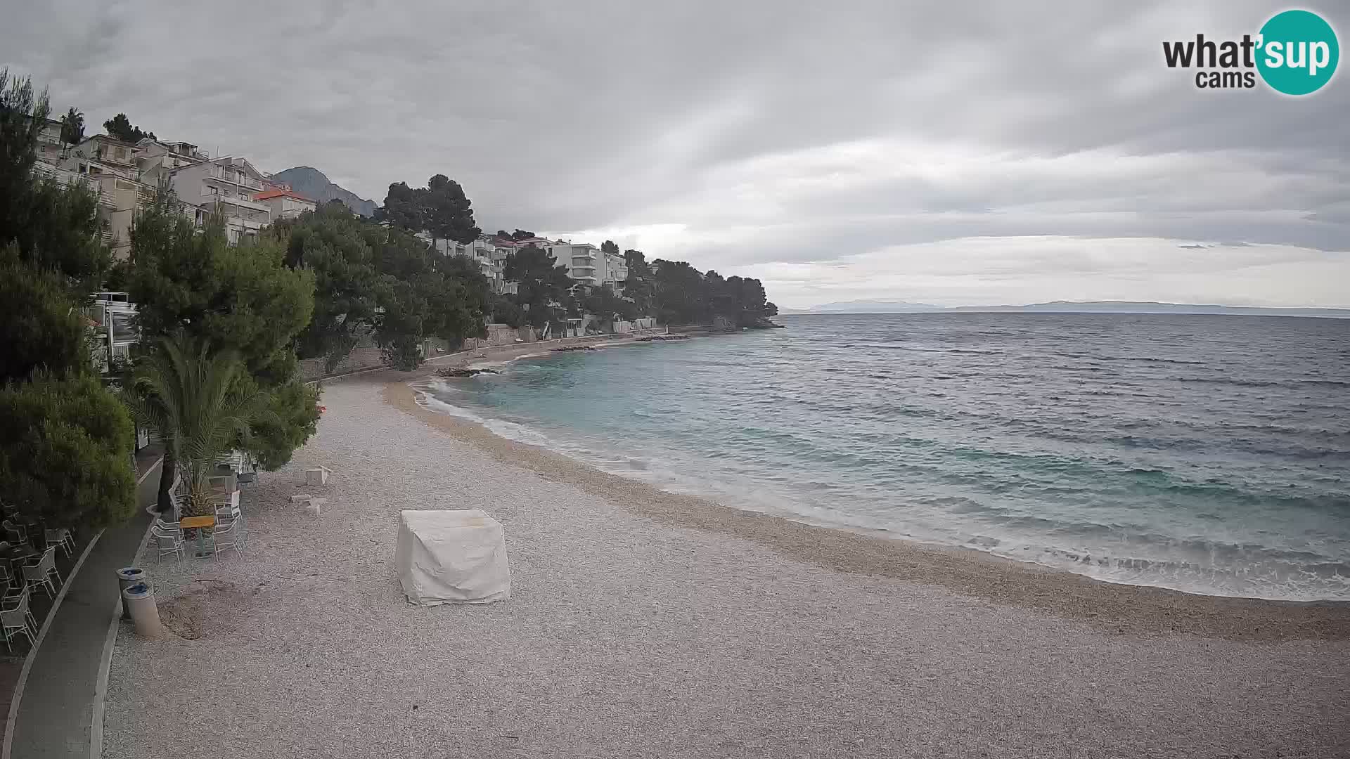 Webcam Spiaggia Lučica Brela – Vista live sulla costa adriatica