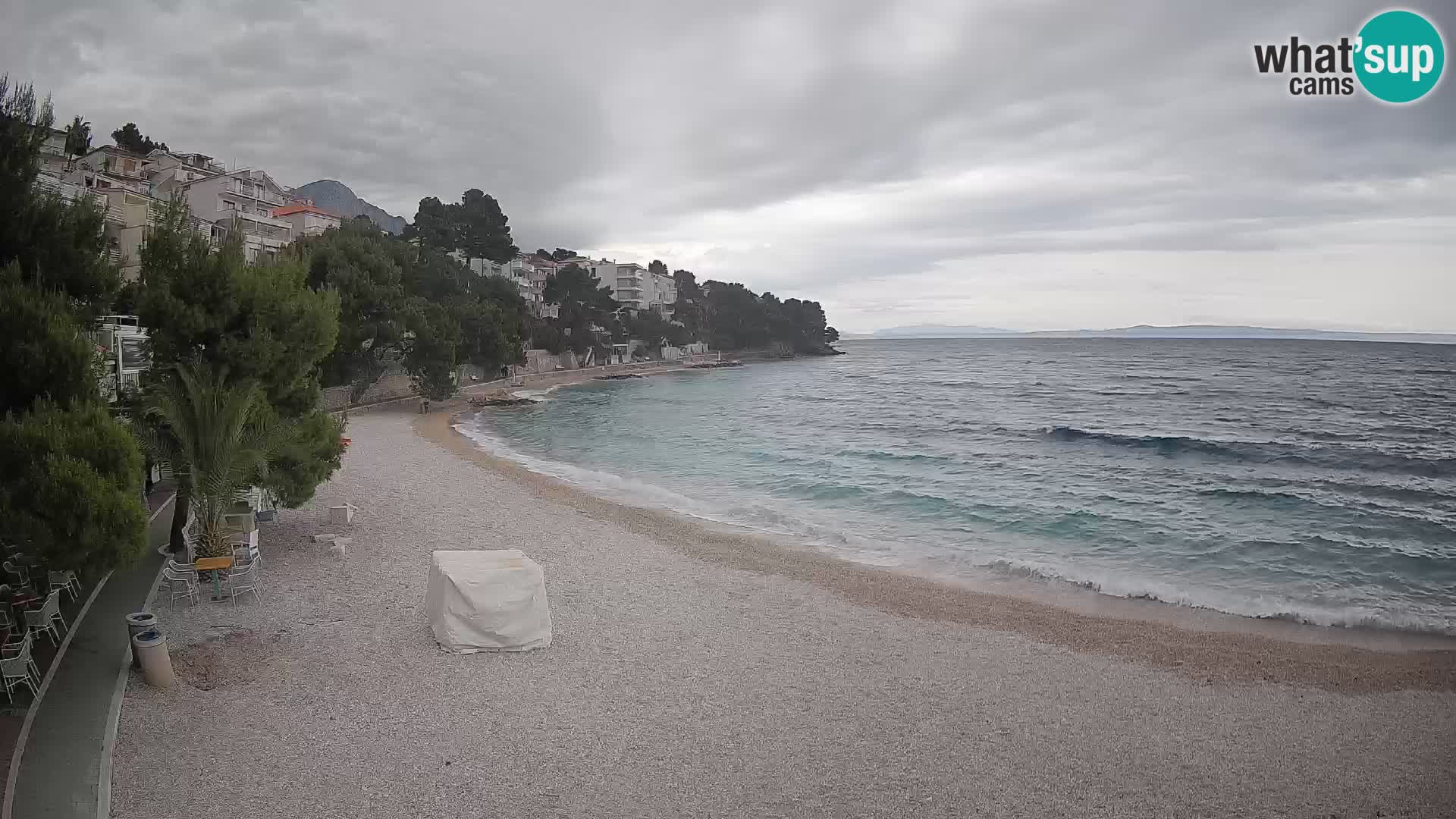 Webcam Playa Lučica Brela – Vista en directo de la costa adriática