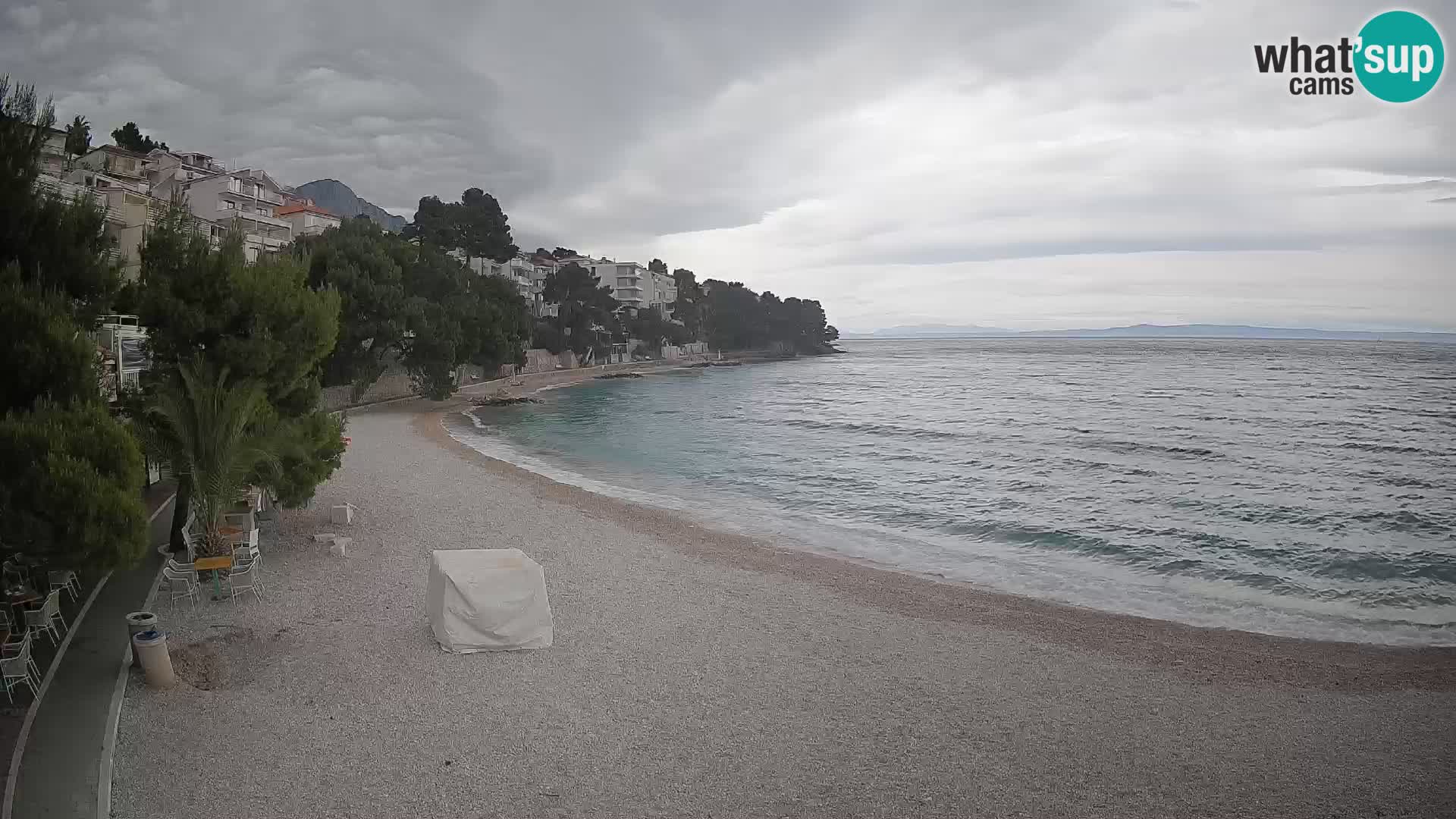 Webcam Playa Lučica Brela – Vista en directo de la costa adriática