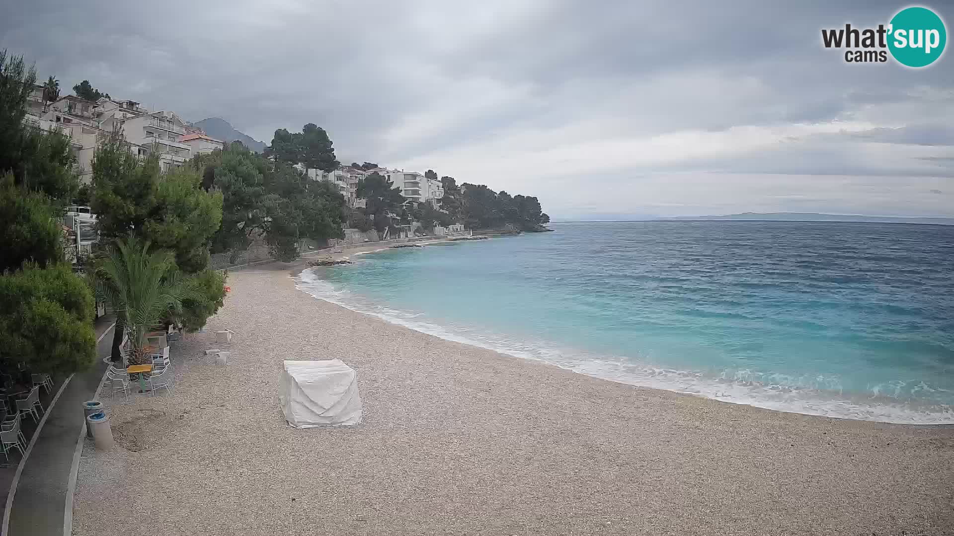 Webcam Spiaggia Lučica Brela – Vista live sulla costa adriatica