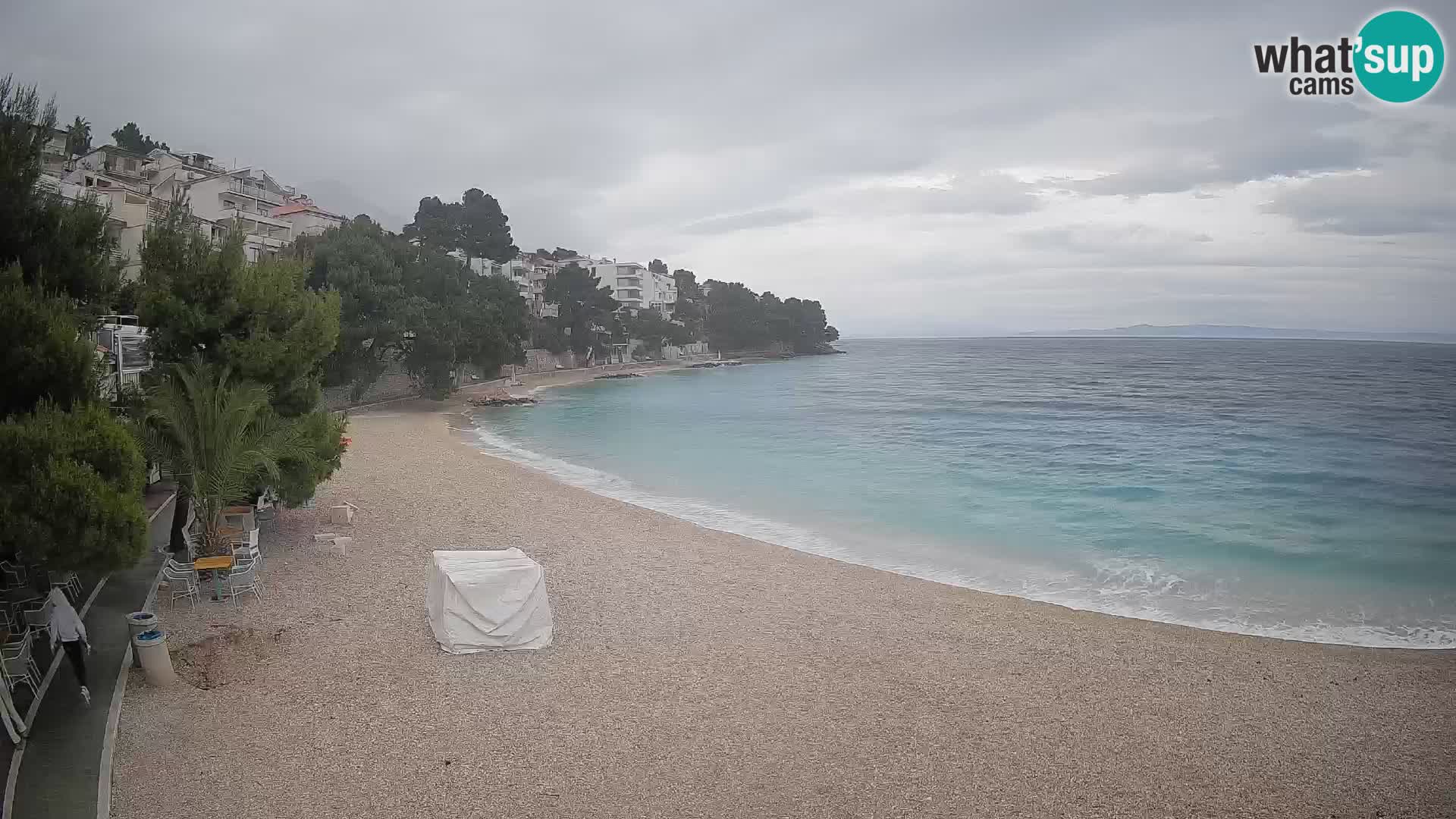 Webcam Plage Lučica Brela – Vue en direct sur la côte adriatique