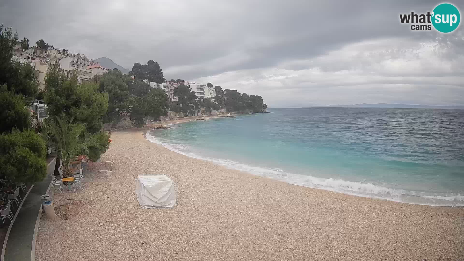 Webcam Lučica Beach Brela – Live View from the Adriatic Coast