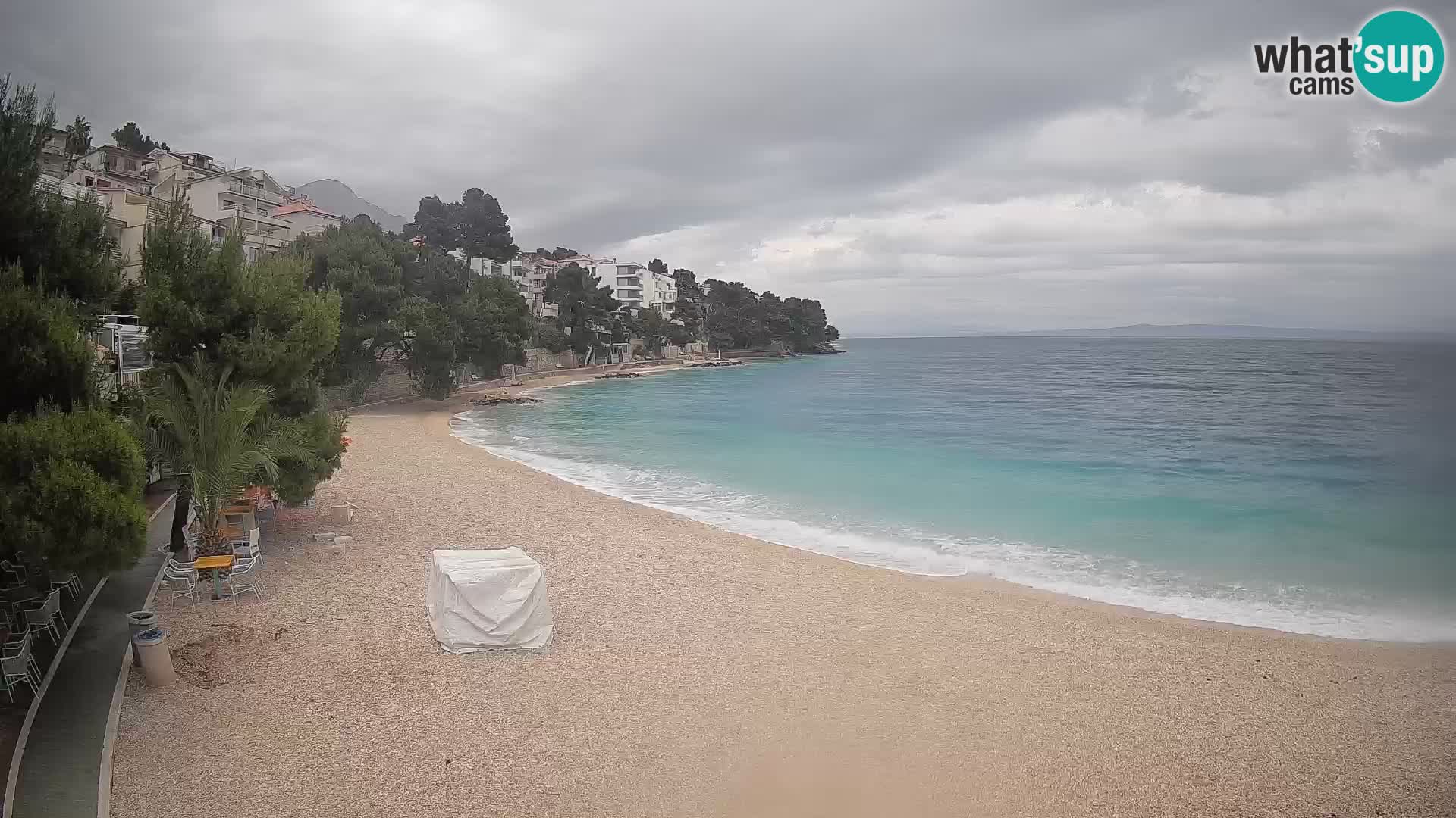 Webcam Playa Lučica Brela – Vista en directo de la costa adriática