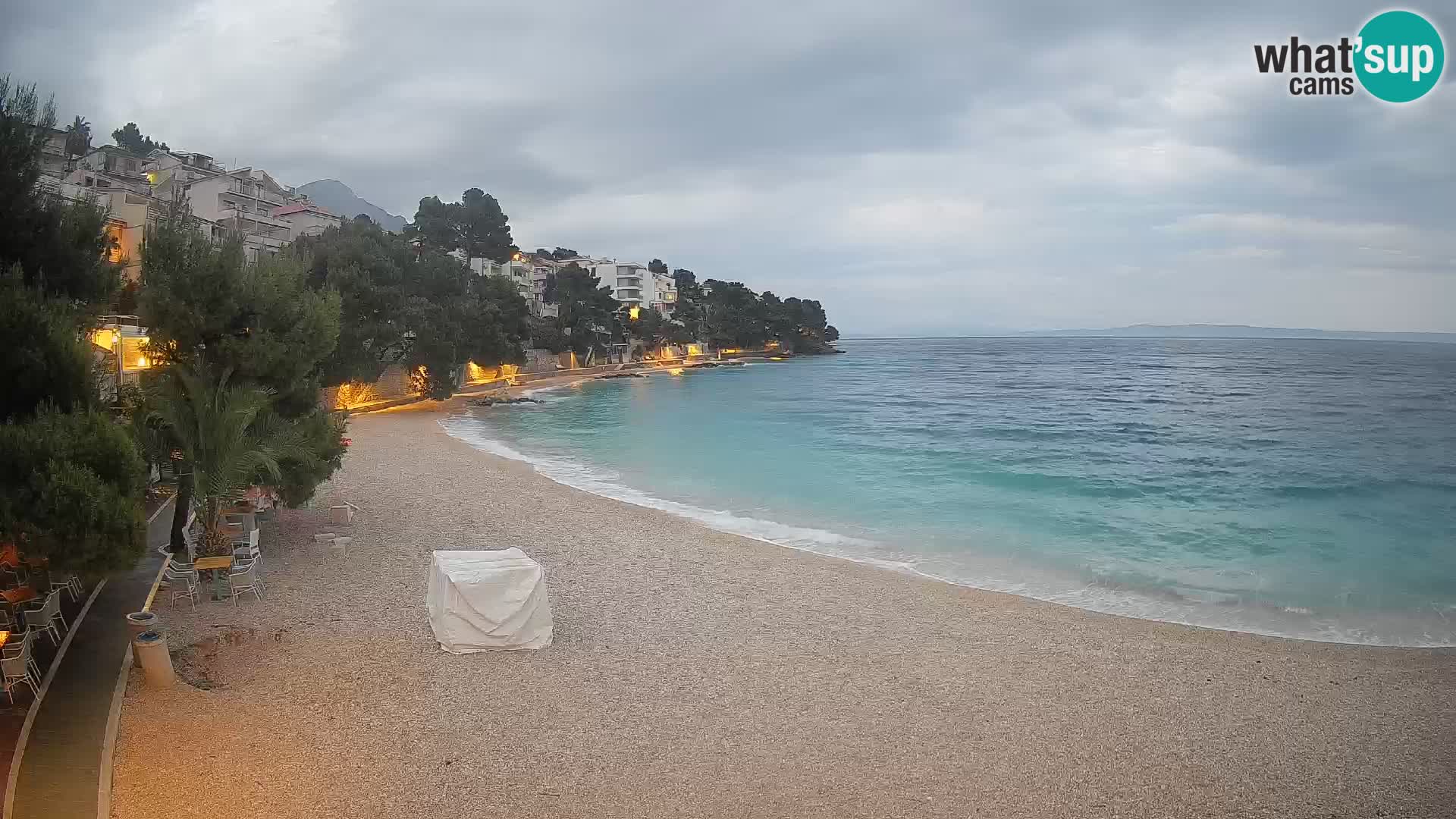 Webcam Lučica Beach Brela – Live View from the Adriatic Coast